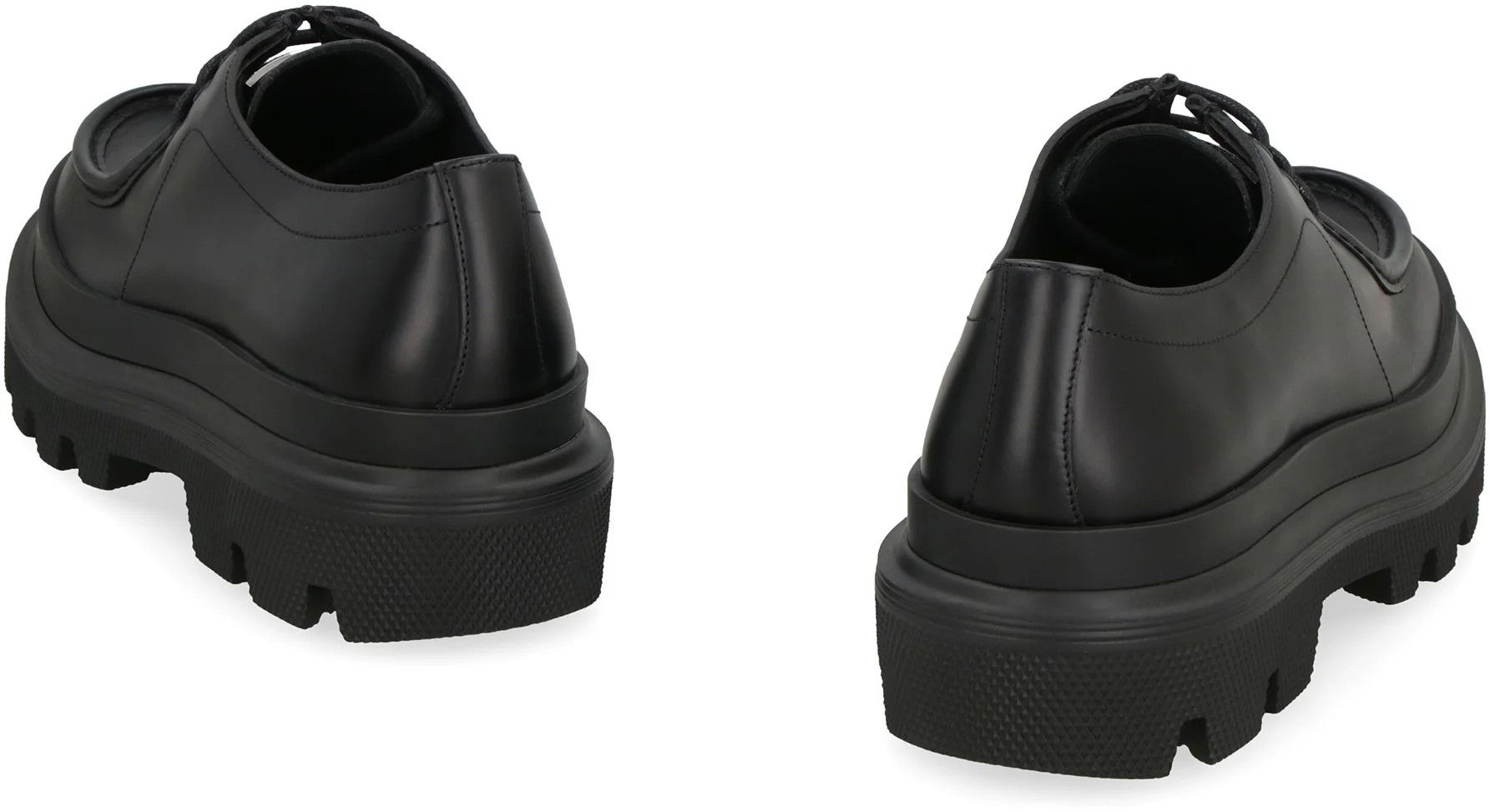 Dolce & Gabbana o1y0125 Leather Laced Shoes in Black Size US 9 / EU 42 - 3 Thumbnail