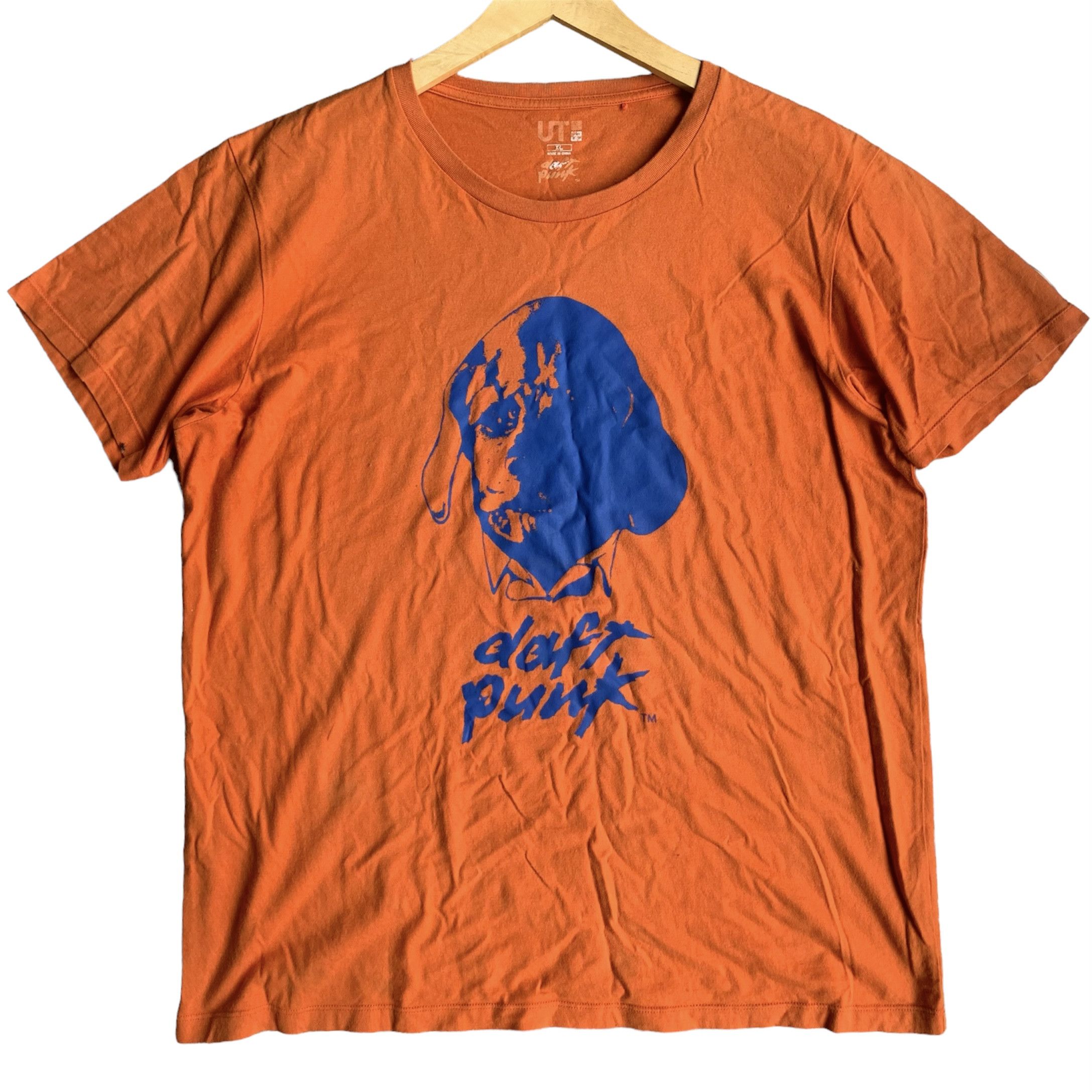 image of Band Tees x Uniqlo Daft Punk X Uniqlo T-Shirt in Orange, Men's (Size XL)