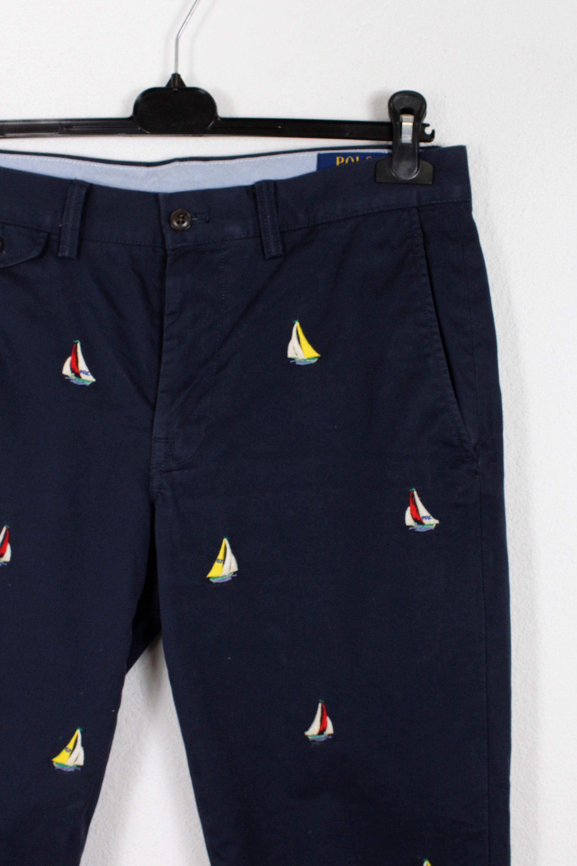Polo Ralph Lauren Polo Ralph Lauren Sailboats Embroidered Chino Pants Navy Size US 30 / EU 46 - 2 Thumbnail