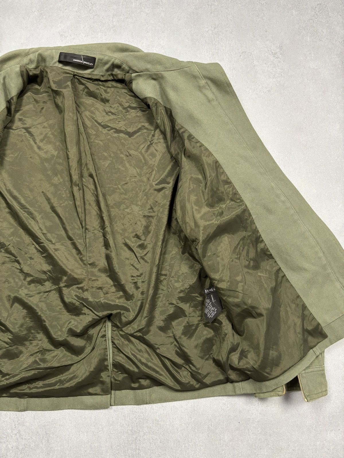 Other Amanda Wakeley Olive Green Belted Utility Jacket Luxury Rare Size M / US 6-8 / IT 42-44 - 16 Thumbnail