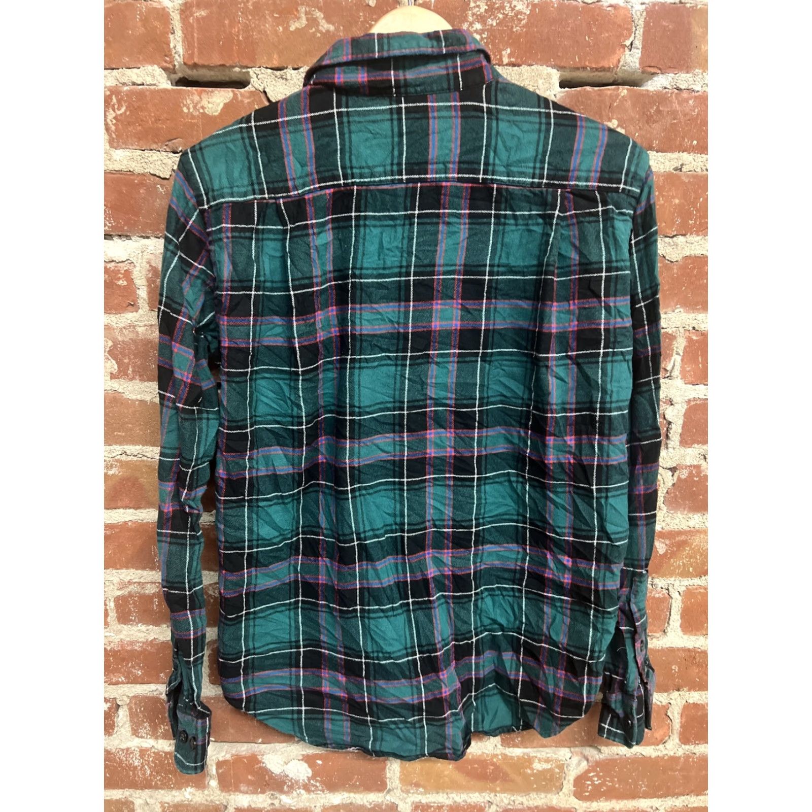 Uniqlo Uniqlo Mens Green Flannel Plaid Button Up Small Shirt Size US S / EU 44-46 / 1 - 3 Thumbnail