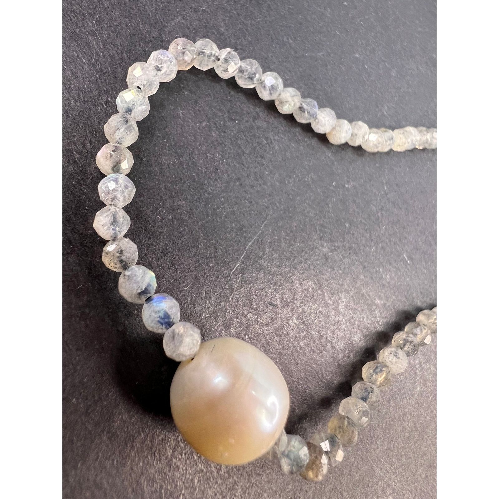 Other Labradorite and pearl necklace with sterling silver clasp Size ONE SIZE - 2 Thumbnail