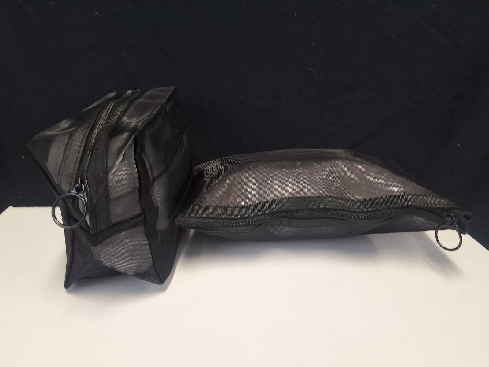Genetic Manipulation Shinichiro Kuriya Set of 4 Black Mesh Zip Pouches - Versatile Storage Bags Size ONE SIZE - 4 Thumbnail