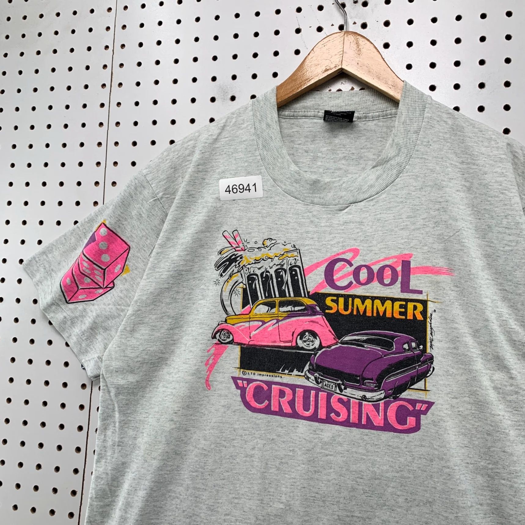 Vintage VINTAGE 90s Classic Car T Shirt Mens L Gray United States 90s Theme Cars Screen Stars Casual Crew Neck Short Sleeve Cotton Graphic Print Size US L / EU 52-54 / 3 - 6 Thumbnail