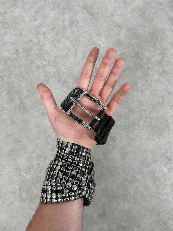 Diesel 2000s Diesel Studded Black Leather Belt Size ONE SIZE - 2 Thumbnail