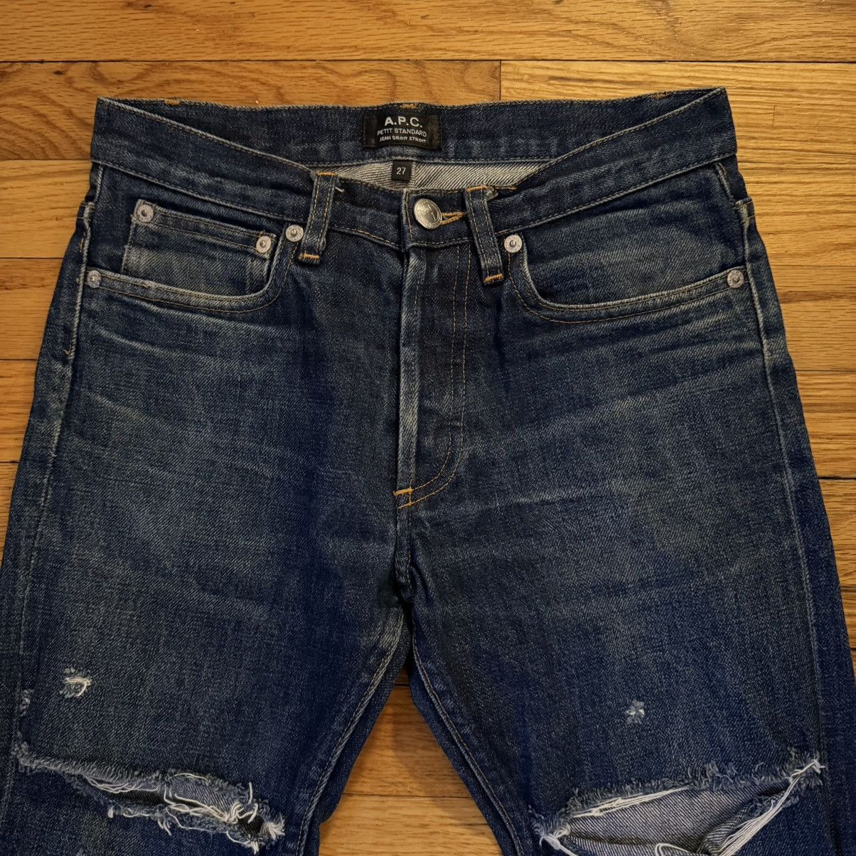 A.P.C. A.P.C. Petit Standard Jean Distressed Japanese Selvedge Size US 27 - 4 Thumbnail