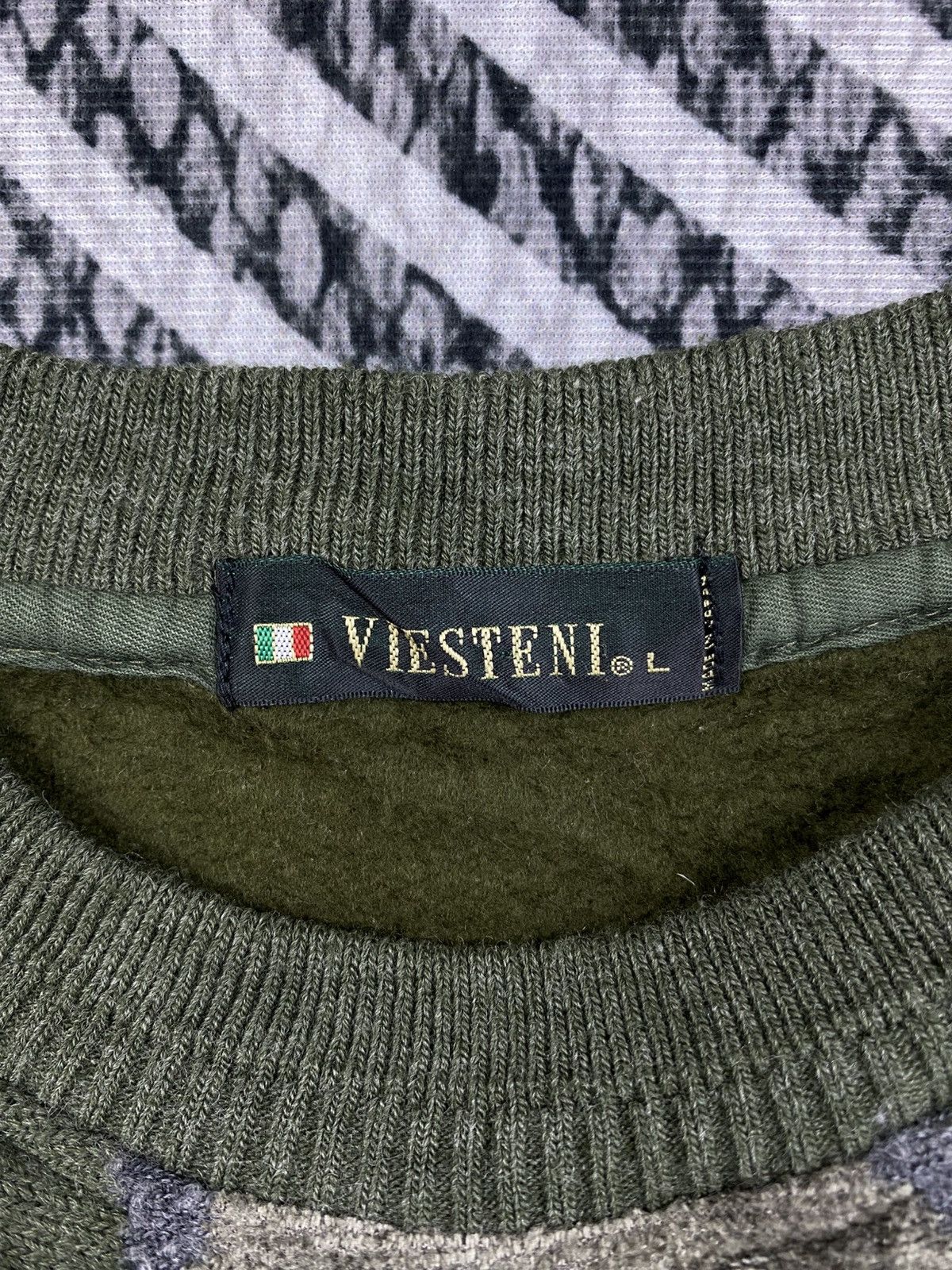 Japanese Brand Vintage Viesteni Green Olive Embroidery Sweatshirt Size US XL / EU 56 / 4 - 6 Thumbnail