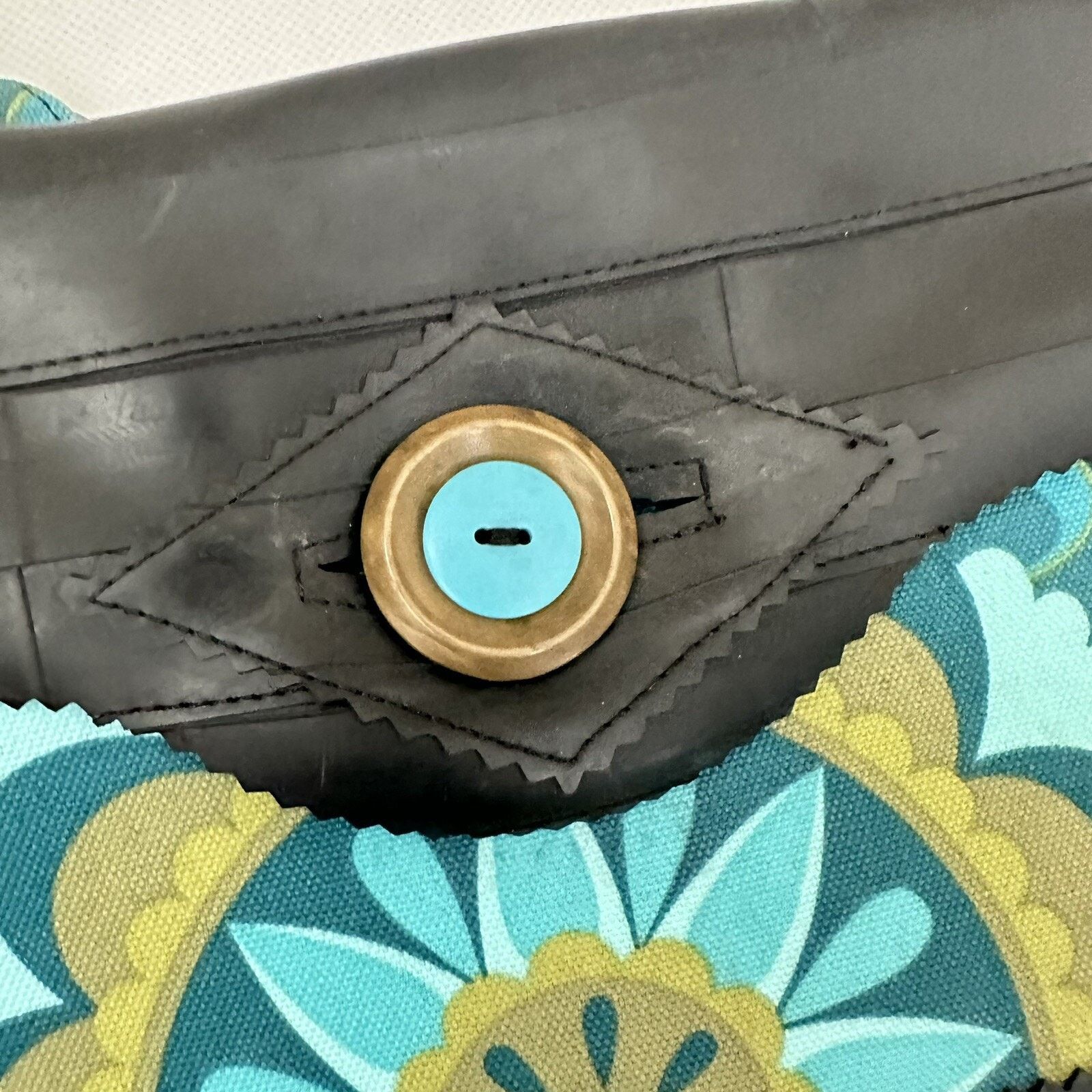 Other Backpack Upcycled Messenger Bag Rubber Mandala Riveted Boho Size ONE SIZE - 4 Thumbnail