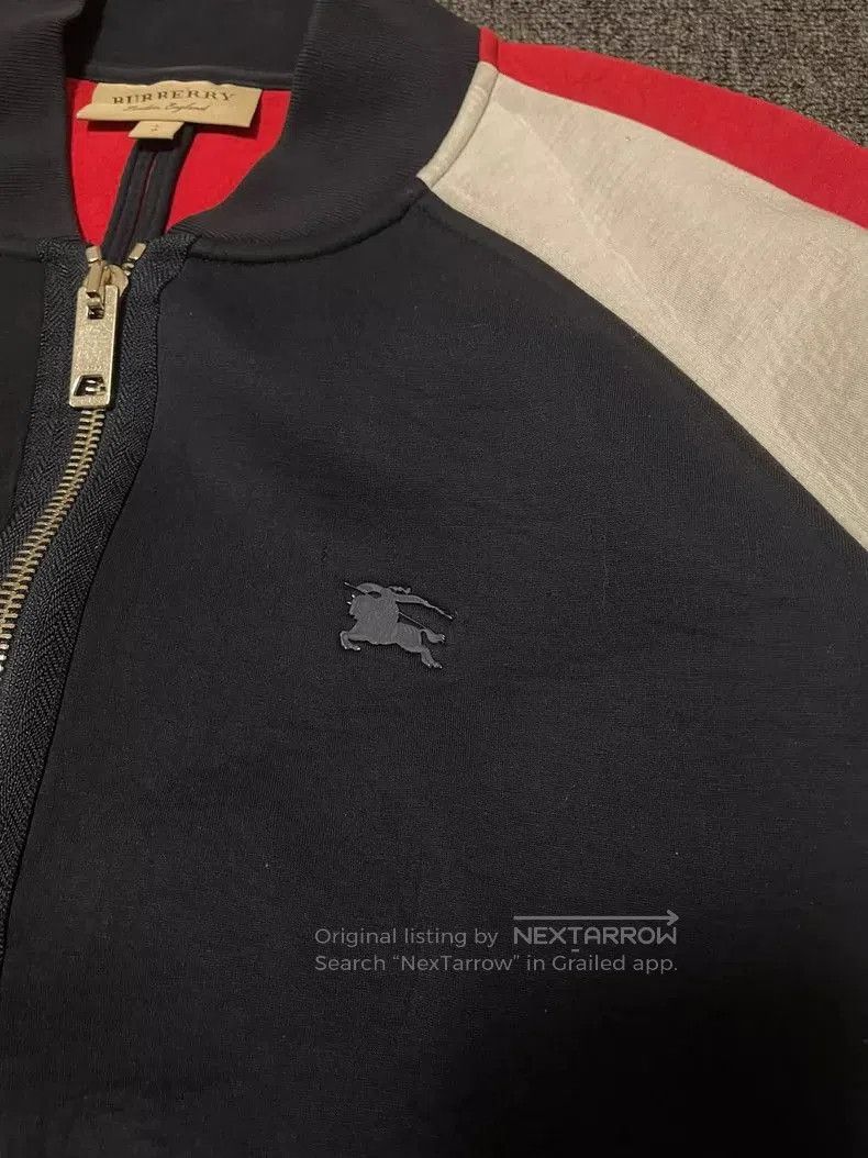 Burberry Burberry Black Bomber Jacket with Red Trim. Size US L / EU 52-54 / 3 - 2 Thumbnail