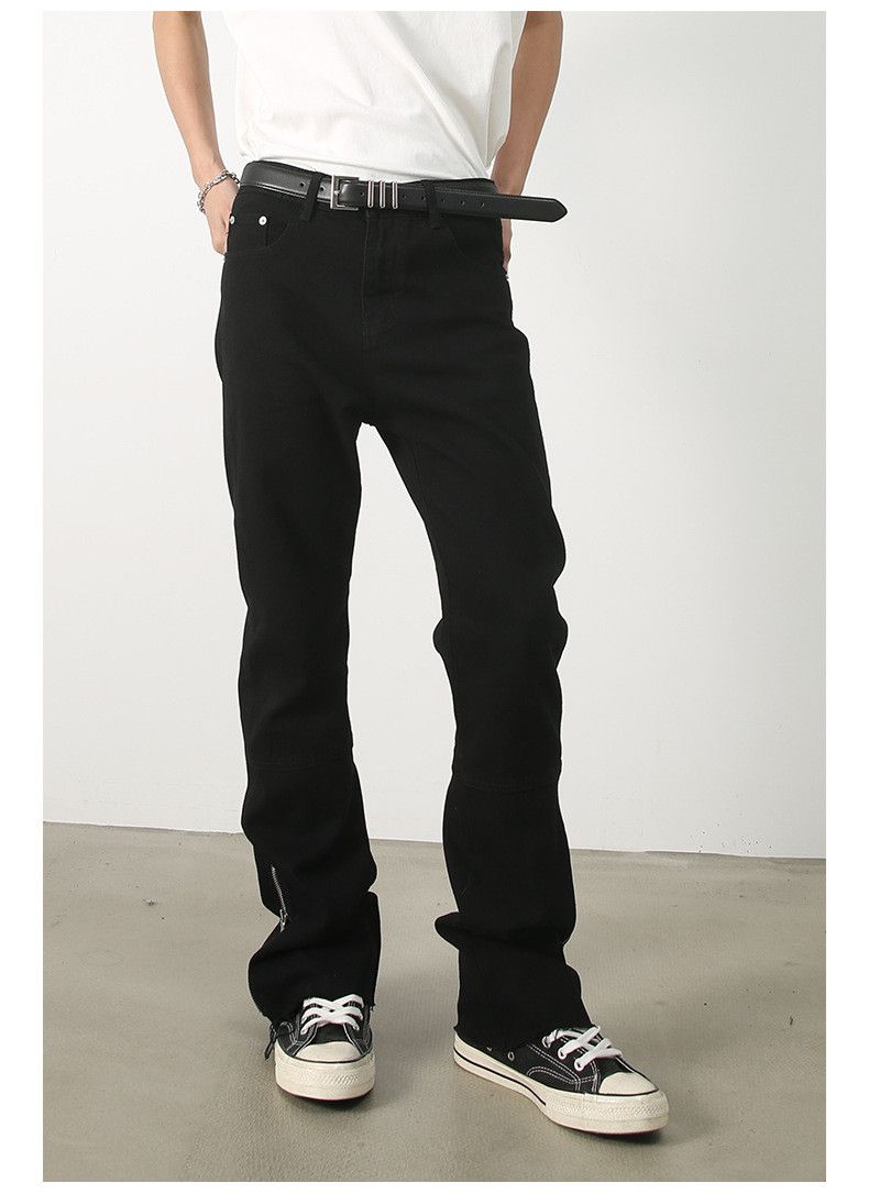 Japanese Brand × Jean Men's loose straight raw edge casual flared jeans Size US 32 / EU 48 - 4 Thumbnail