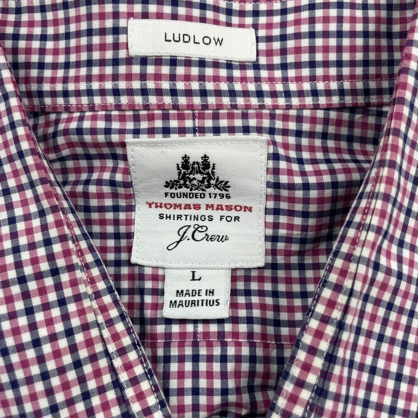 J.Crew J. Crew Men's Ludlow 100% Cotton L/S Button Shirt Navy/Purpl Size US L / EU 52-54 / 3 - 3 Thumbnail