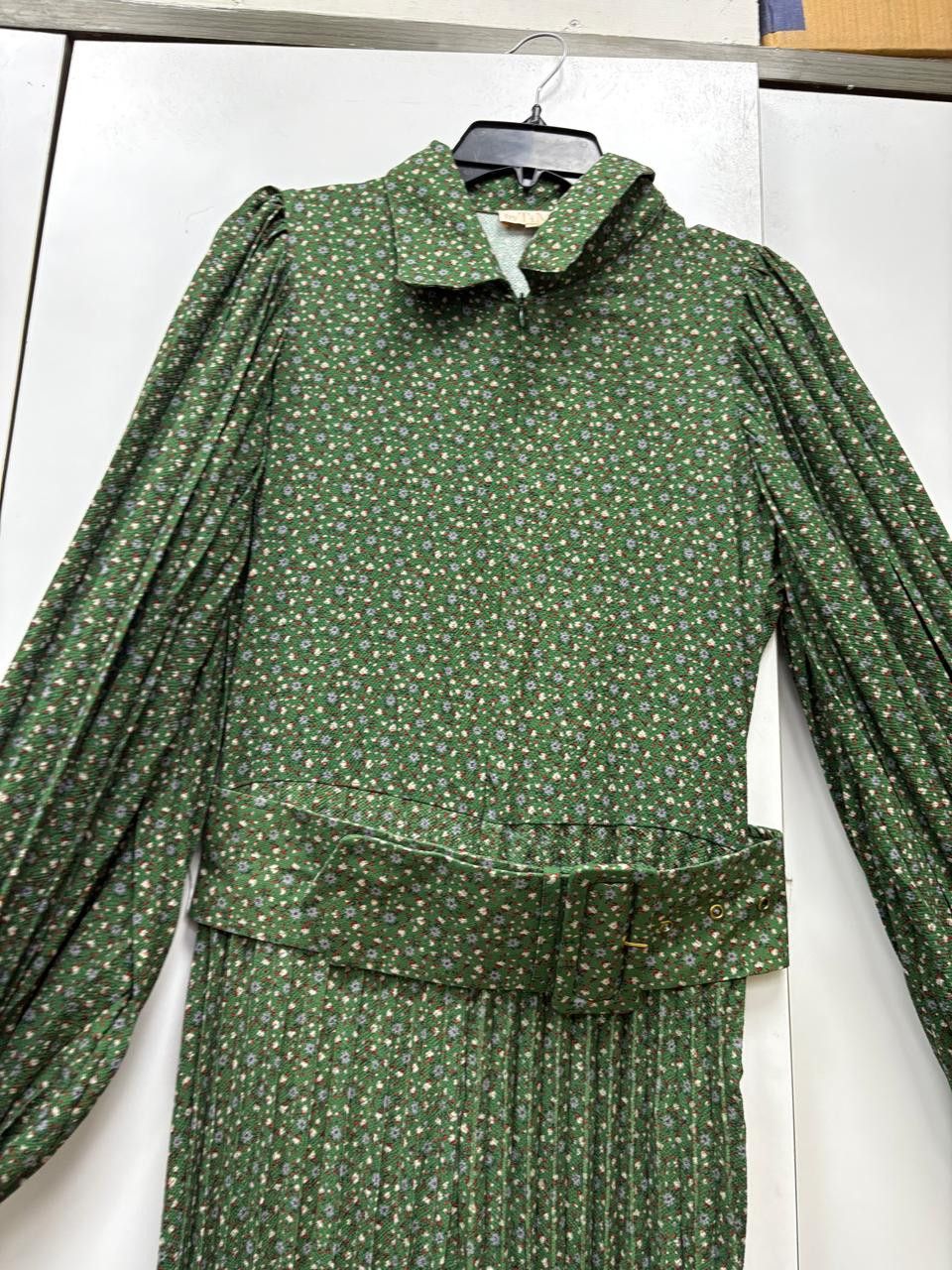 Other By Timo Pleated Jumpsuit Green Flowers Size L / US 10 / IT 46 - 2 Thumbnail