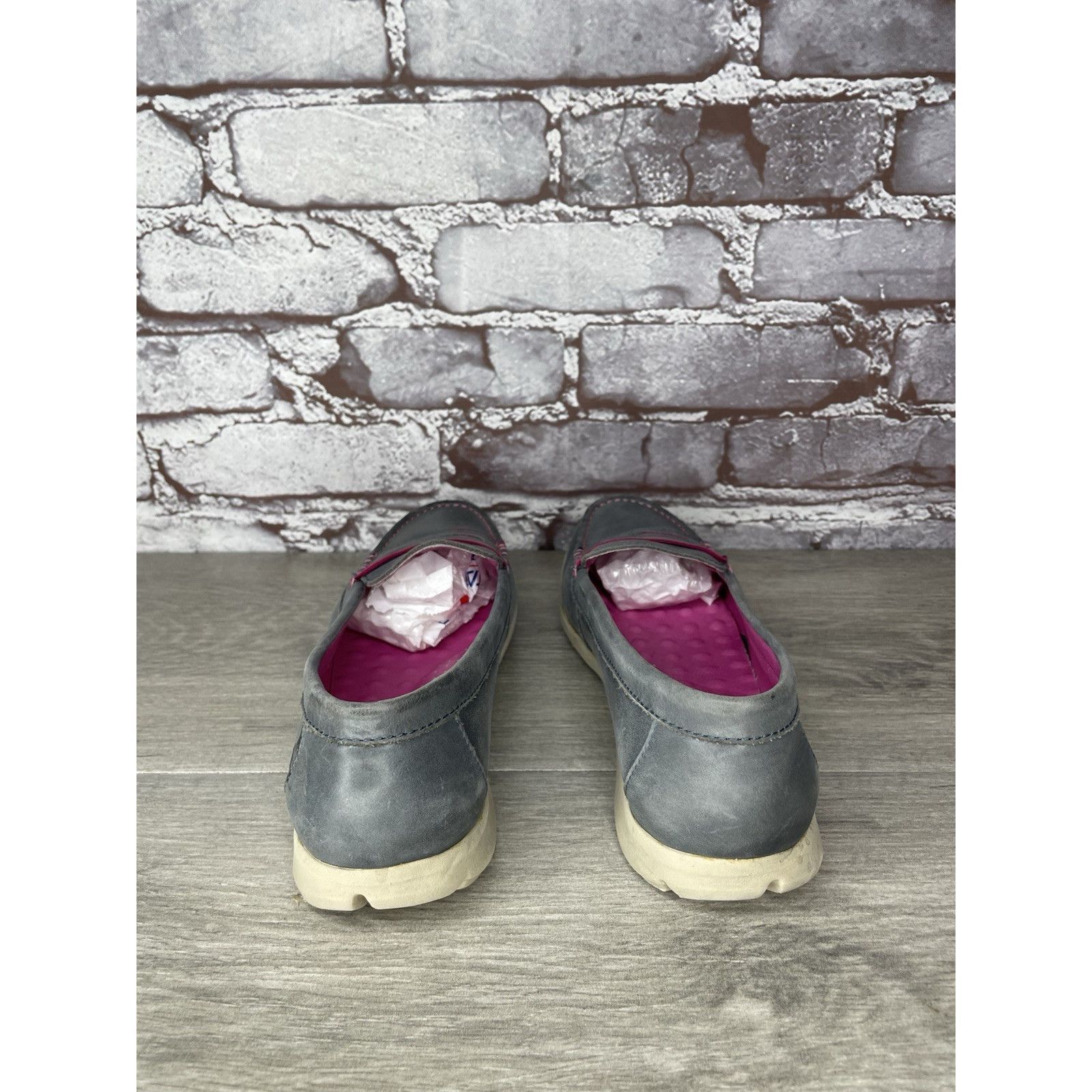 JOSEF SEIBAL Josef Seibel Gray Leather Pink Stitching Penny Loafer Comfor Size US 6 / IT 36 - 16 Thumbnail
