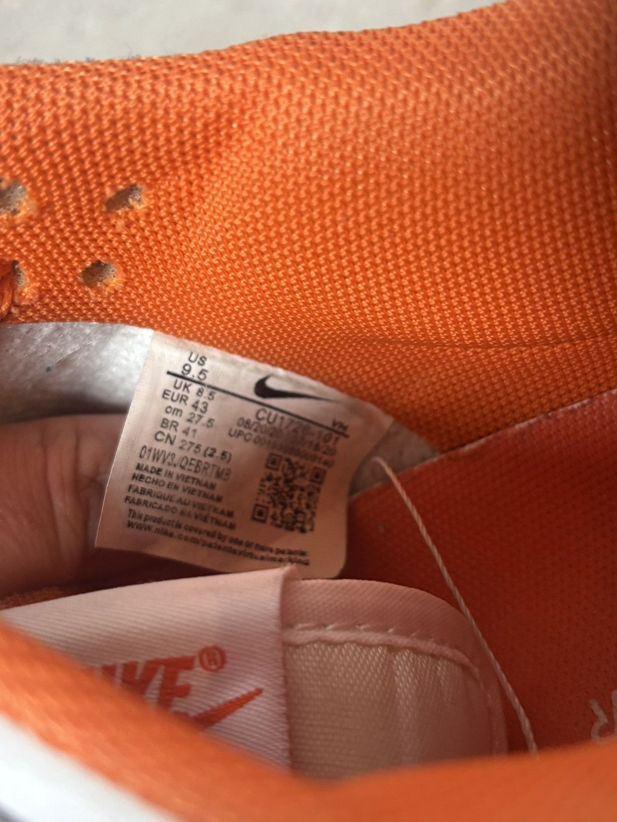Nike Nike Dunk Low “Syracuse” Orange/White 2020 (Size 9.5) Size US 9.5 / EU 42-43 - 5 Thumbnail