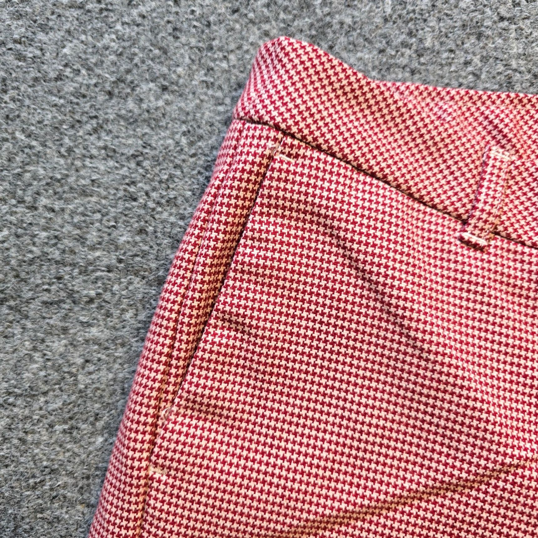J. Jill J. Jill Pants Womens Size 10 Red Houndstooth Crop Capri Wide Leg Stretch Casual Pants Size 30" / US 8 / IT 44 - 3 Thumbnail