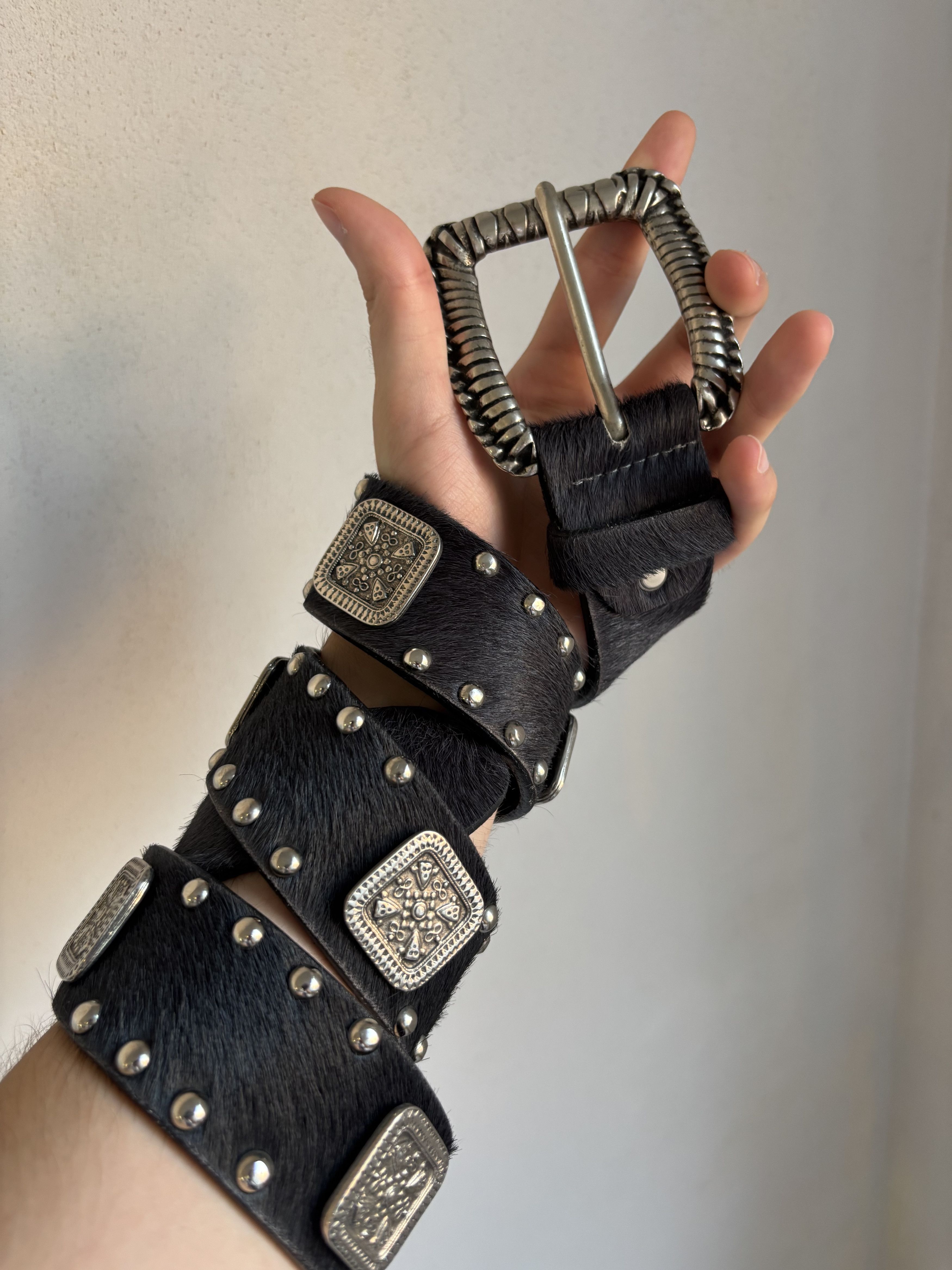 Hysteric Glamour 🔥FUR VTG HYSTERIC GLAMOUR IF WAS SIX NINE VIbe LEATHER BELT Size ONE SIZE - 4 Thumbnail