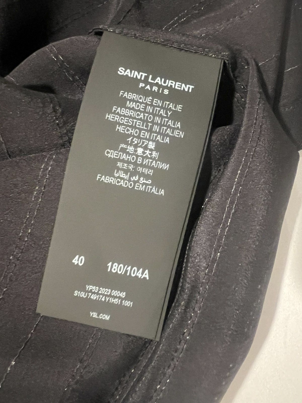 Saint Laurent Paris Saint Laurent men’s silk shirt. 40/M.$1690 Size US M / EU 48-50 / 2 - 9 Thumbnail