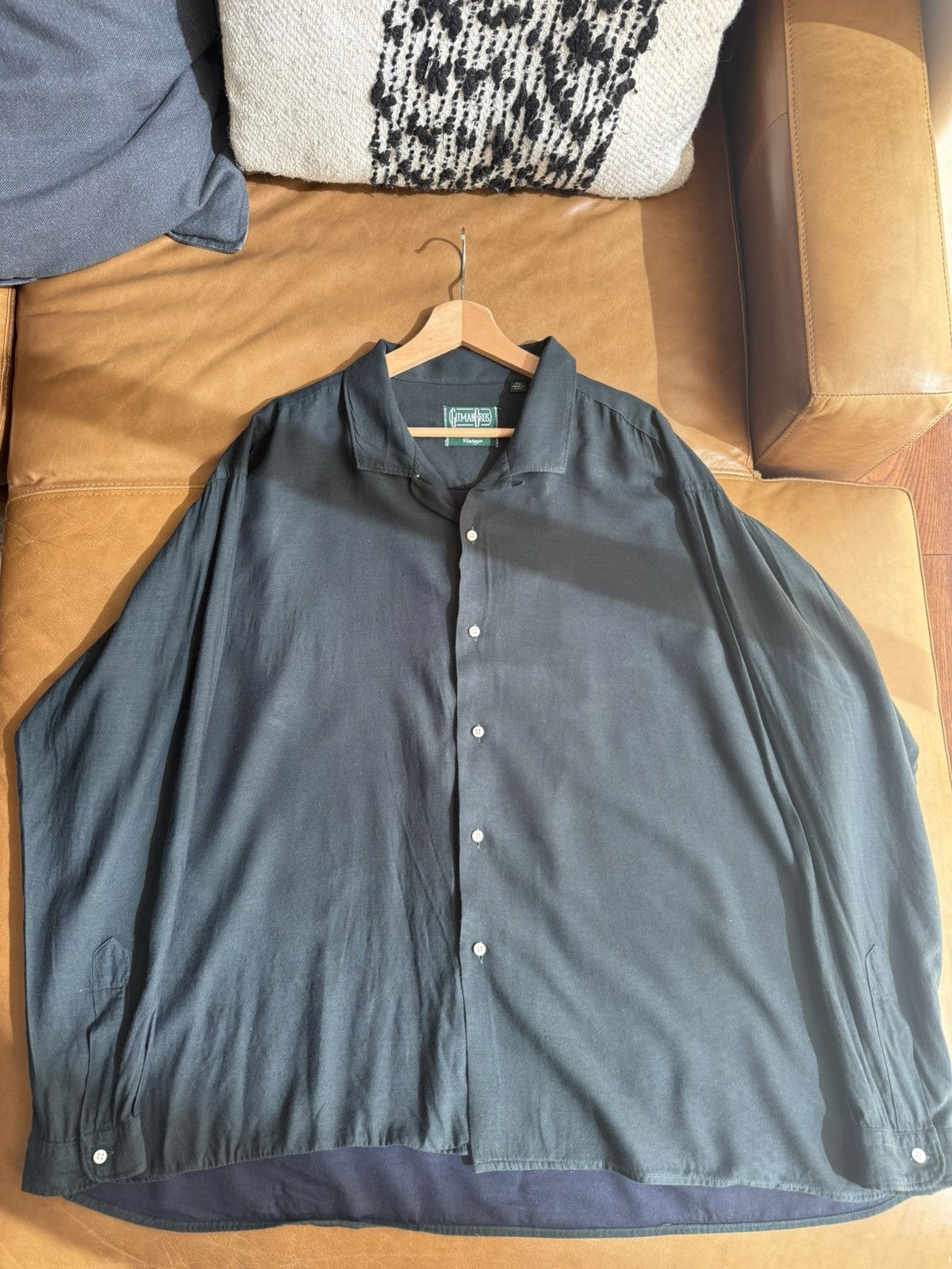 Gitman Bros. Vintage Gitman Bros Vintage Rayon/Wool Long Sleeve Camp Shirt XXL Size US XXL / EU 58 / 5 - 2 Thumbnail