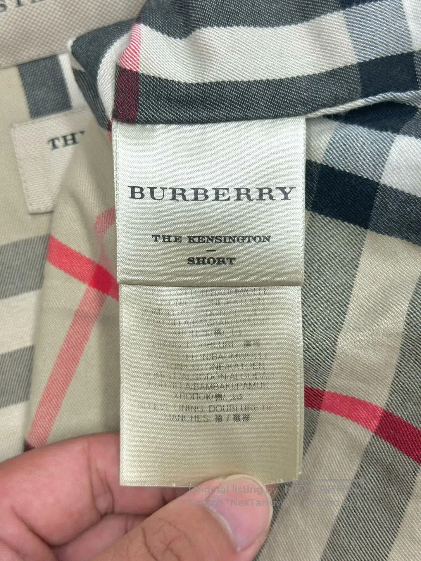 Burberry Burberry Classic khaki double-breasted lined tartan croppe Size XS / US 0-2 / IT 36-38 - 4 Thumbnail