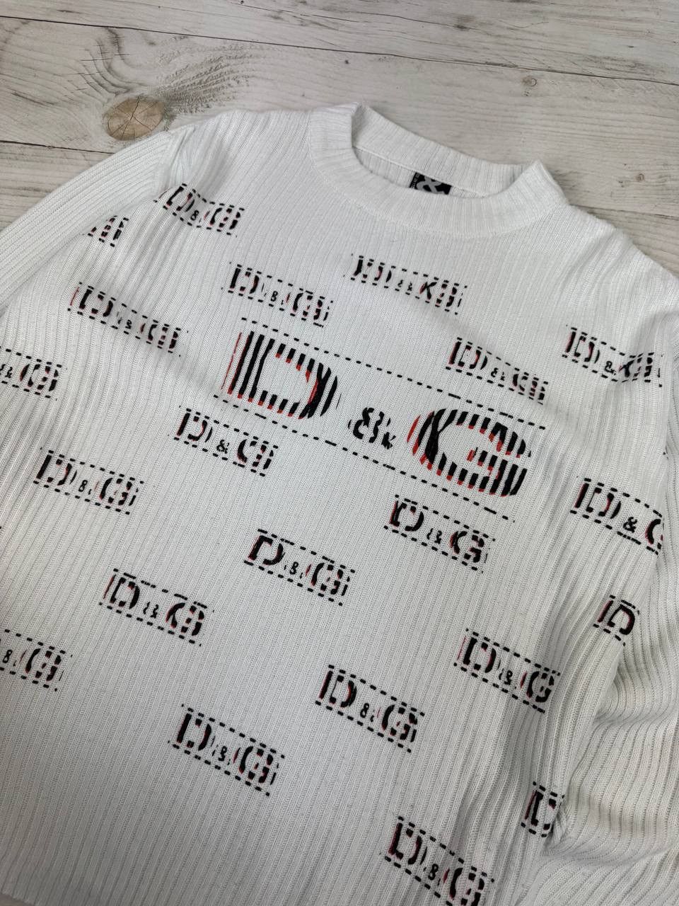 Dolce & Gabbana Vintage Dolce Gabbana Sweater Knit Big Logo Ribbed 90s Size US L / EU 52-54 / 3 - 6 Thumbnail