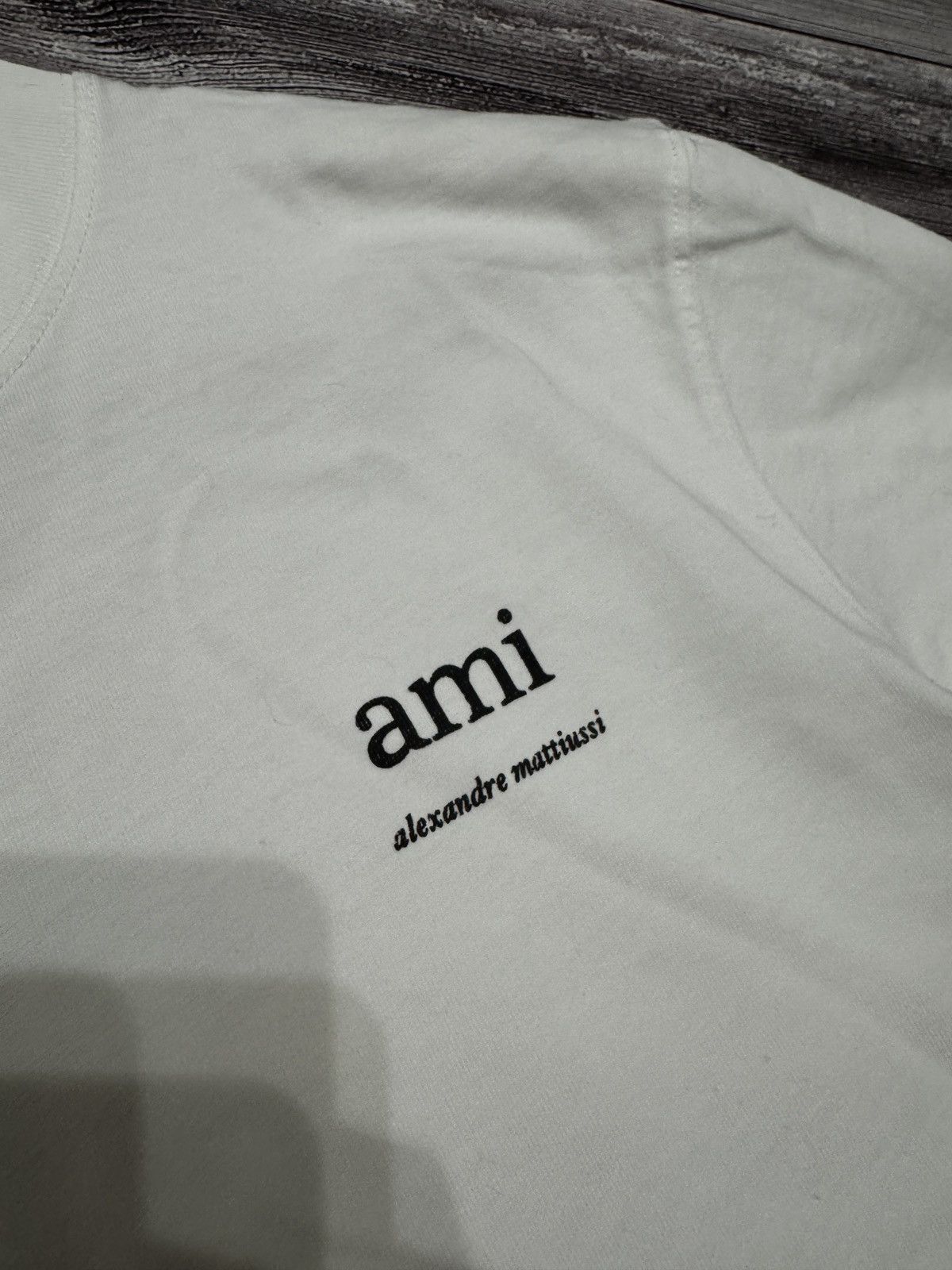 AMI AMI Paris Ami Paris White Logo T-Shirt Size US S / EU 44-46 / 1 - 2 Thumbnail