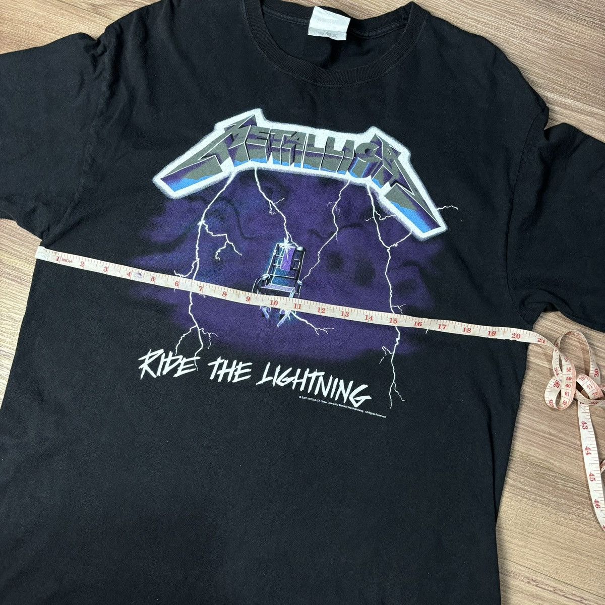 Metallica Vintage Metallica tee Ride The Lightning T-Shirt Size US L / EU 52-54 / 3 - 6 Thumbnail