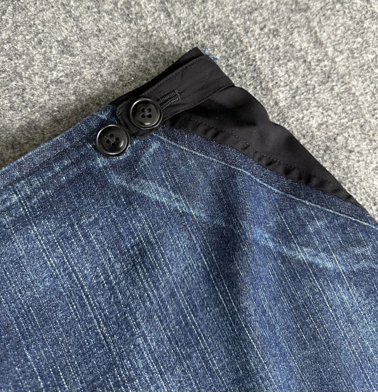 Yohji Yamamoto Y’s - Yohji Yamamoto Deconstructed Denim/Cotton Maxi Skirt Size 28" / US 6 / IT 42 - 12 Thumbnail