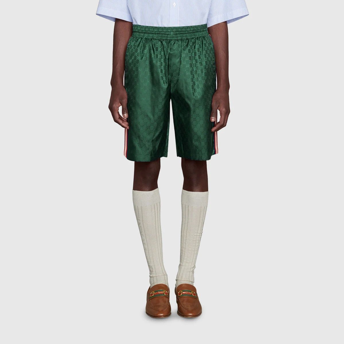 Gucci oc11z1025 GG Nylon Jacquard Swim Shorts in Green Size US 32 / EU 48 - 3 Thumbnail