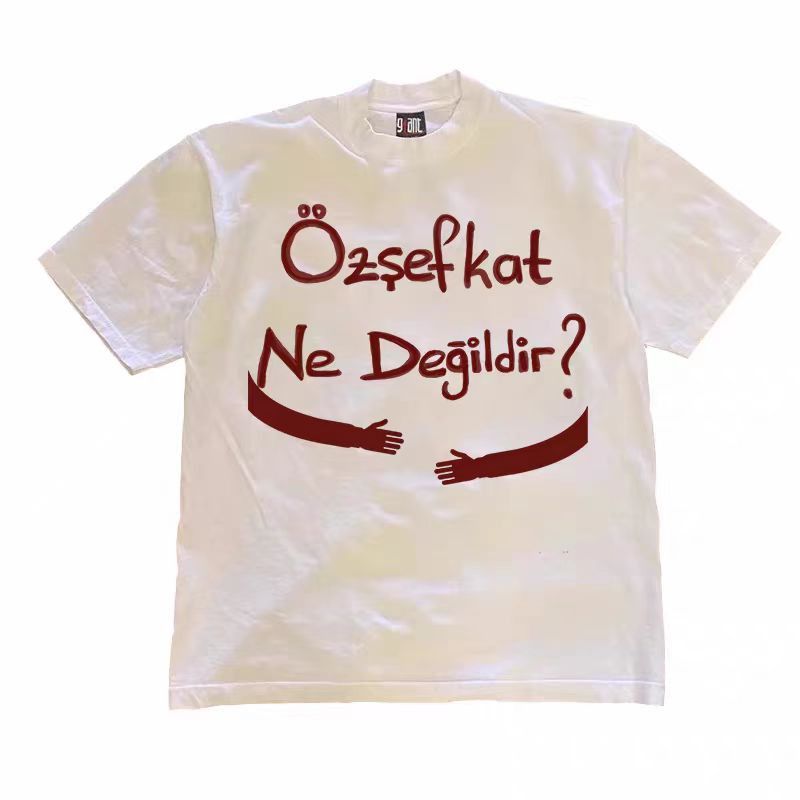 Japanese Brand White Loose Letter Printed Short Sleeve T-Shirt Size US S / EU 44-46 / 1 - 2 Thumbnail