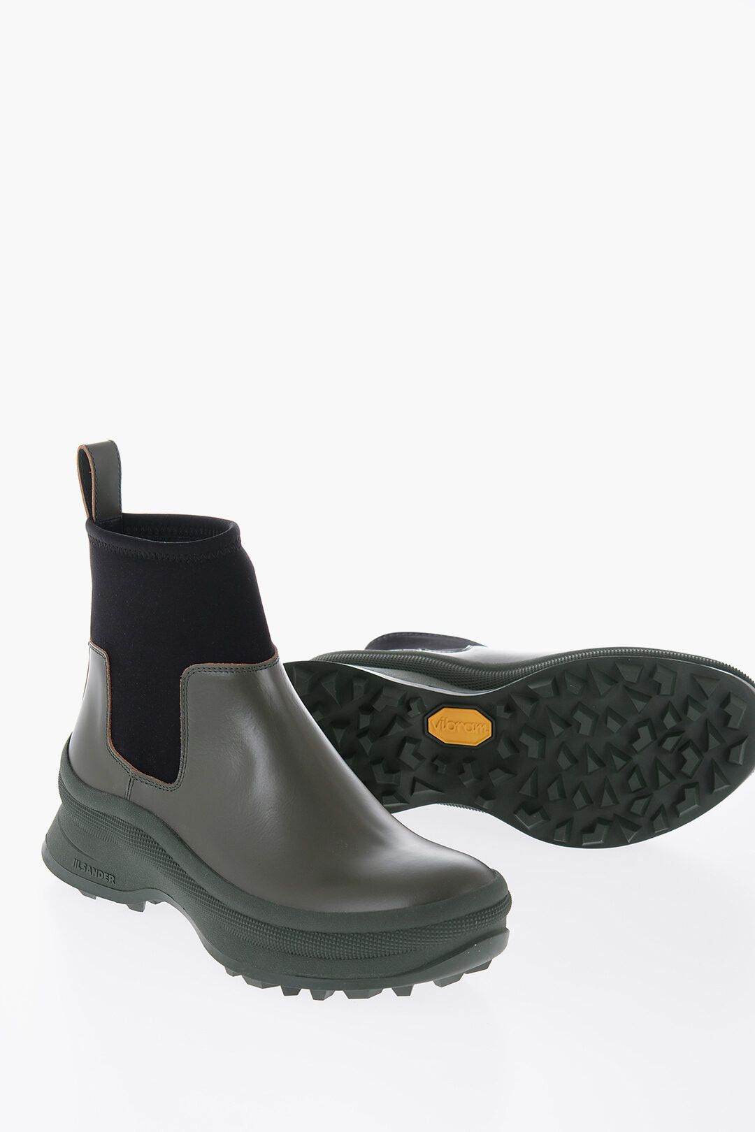 Jil Sander Leather Ankle Boot with Neoprene Insert Size US 7 / EU 40 - 1 Thumbnail
