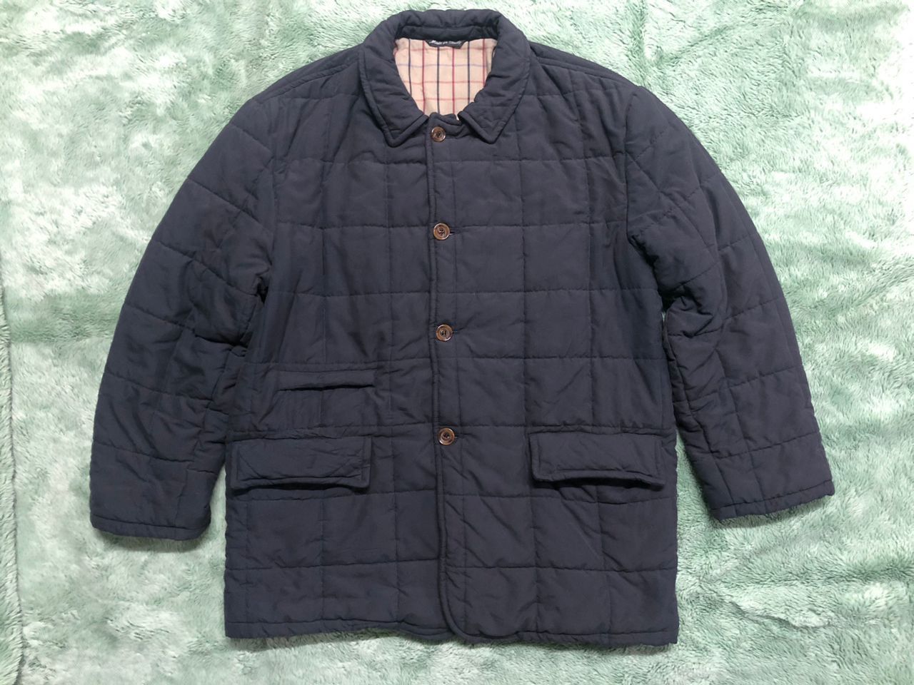 Vintage Vintage Ital Style Quilted Down Coat Jacket Leather Collar Size US XL / EU 56 / 4 - 1 Thumbnail