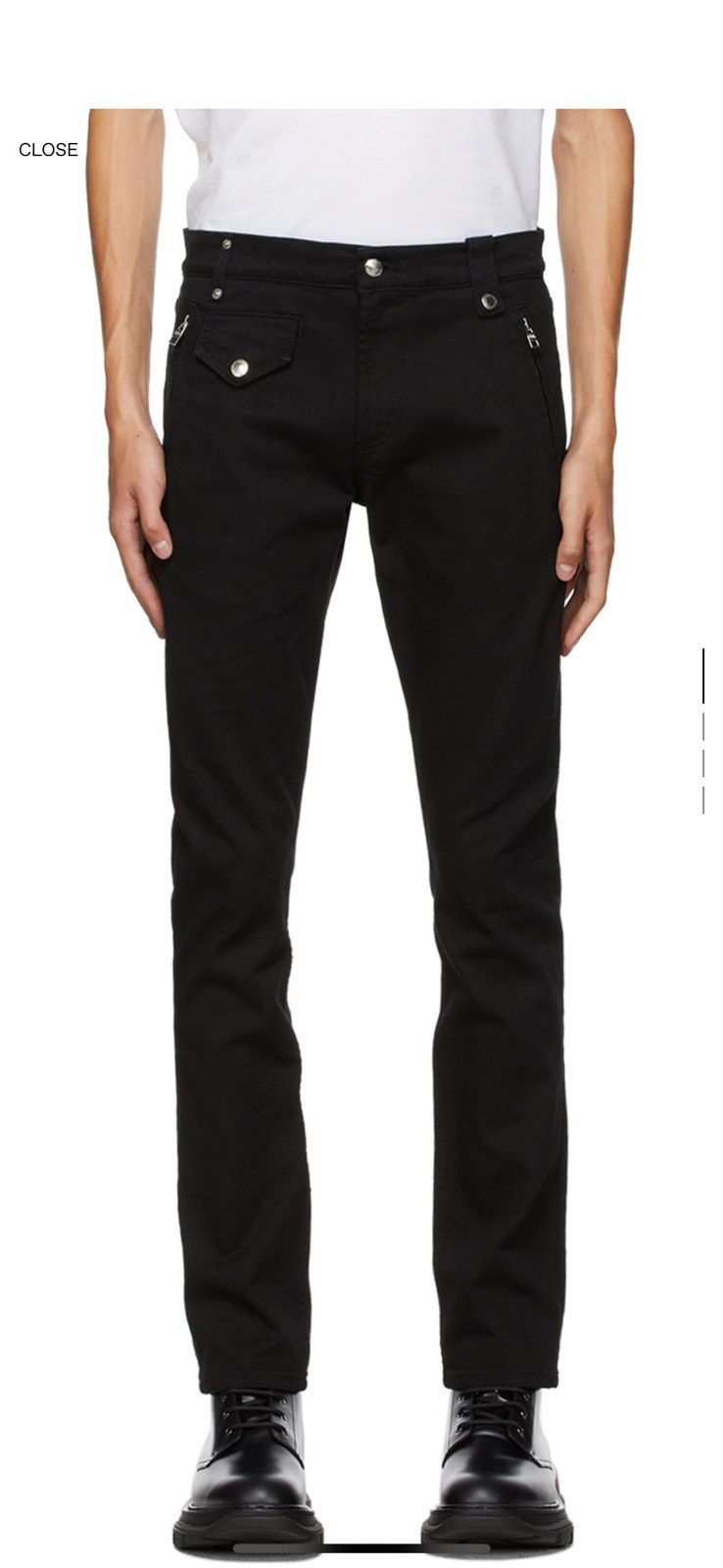 Alexander McQueen black biker jeans Size US 30 / EU 46 - 7 Thumbnail