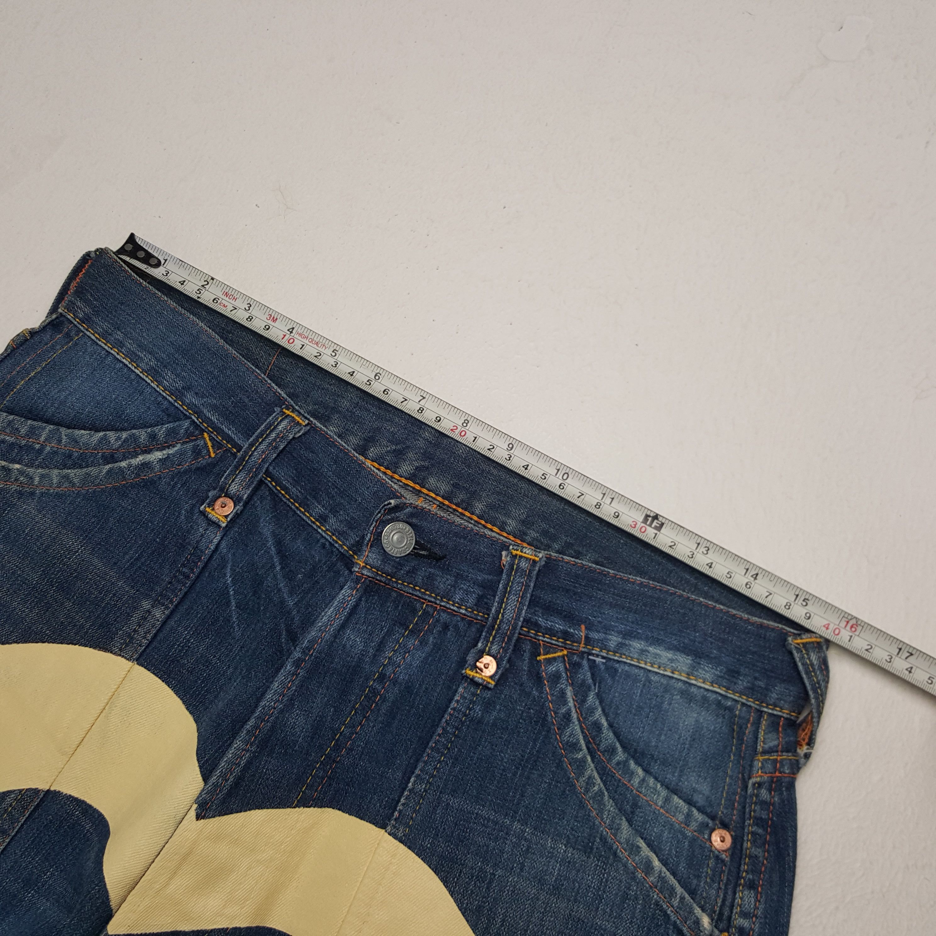 Evisu × Vintage Vintage Evisu Japan Custom Art Daicock Denim Jeans Size US 31 - 7 Thumbnail