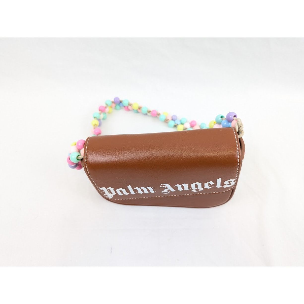 Palm Angels o1rshd1 Q: 2/Size: OS / Beads Strap Crash Bag in Brown/White Size ONE SIZE - 3 Thumbnail