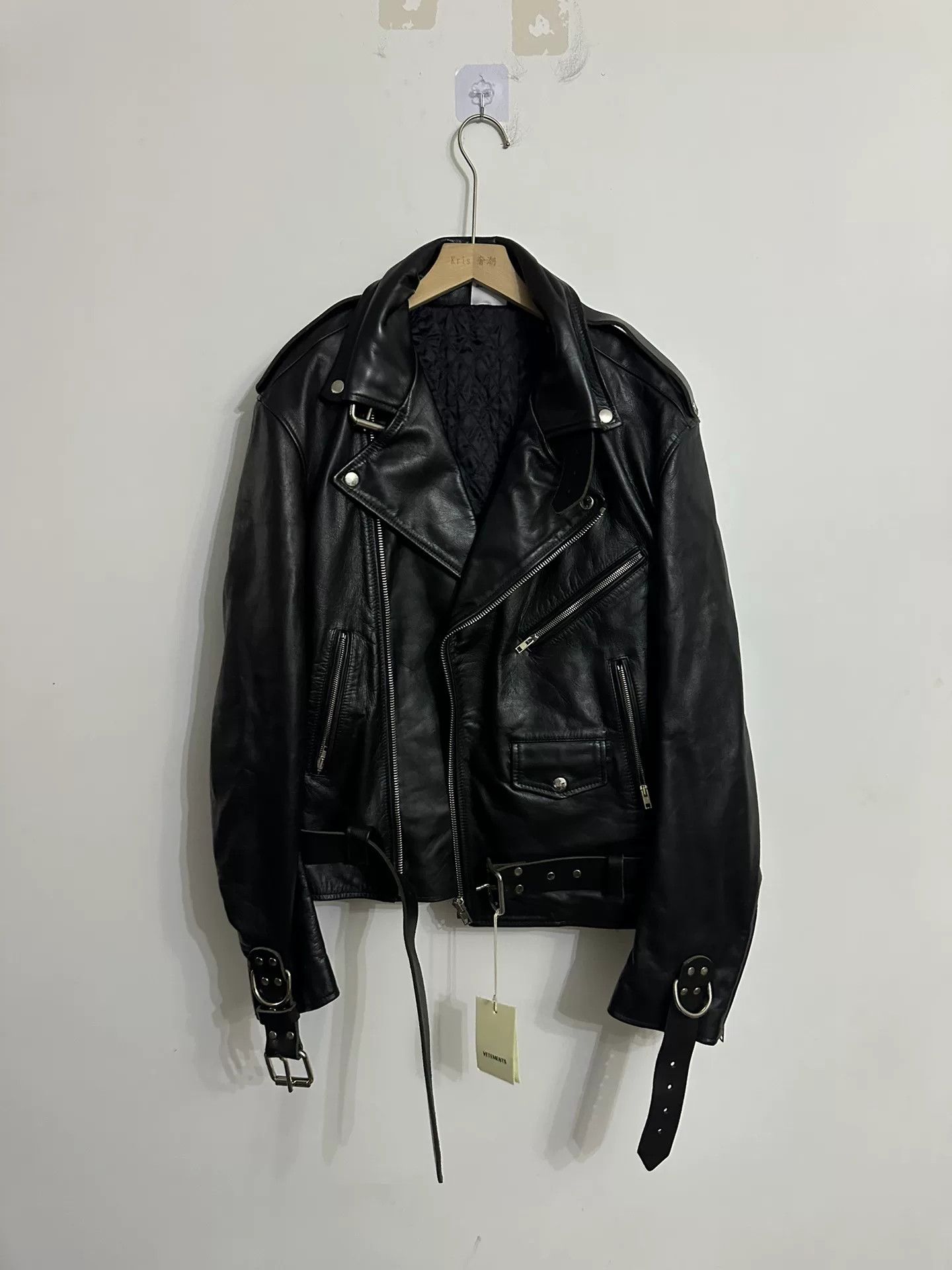 Vetements vetements black leather biker jacket Size US XS / EU 42 / 0 - 1 Thumbnail