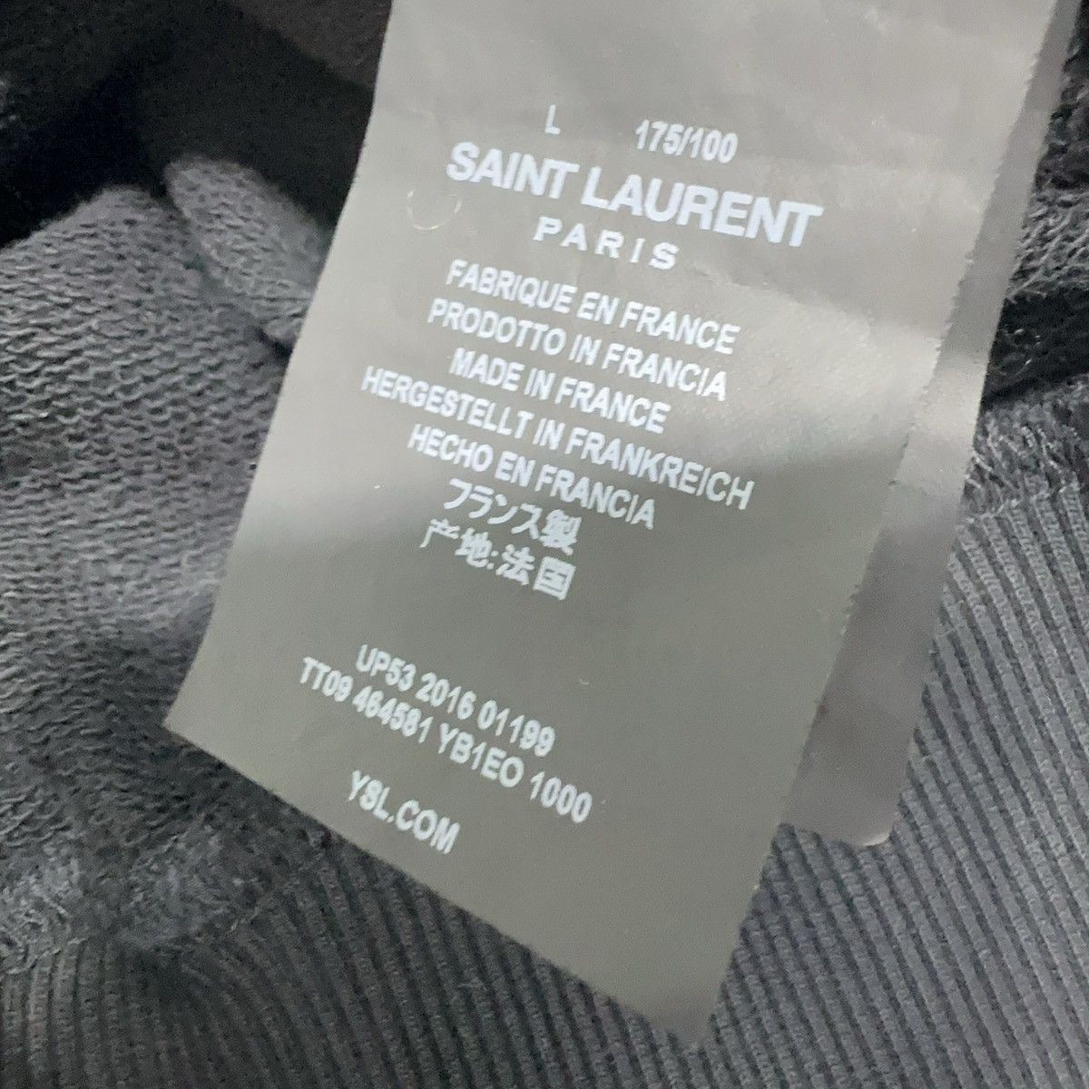 Saint Laurent Paris Saint Laurent Cotton hooded sweatshirt Size US L / EU 52-54 / 3 - 3 Thumbnail