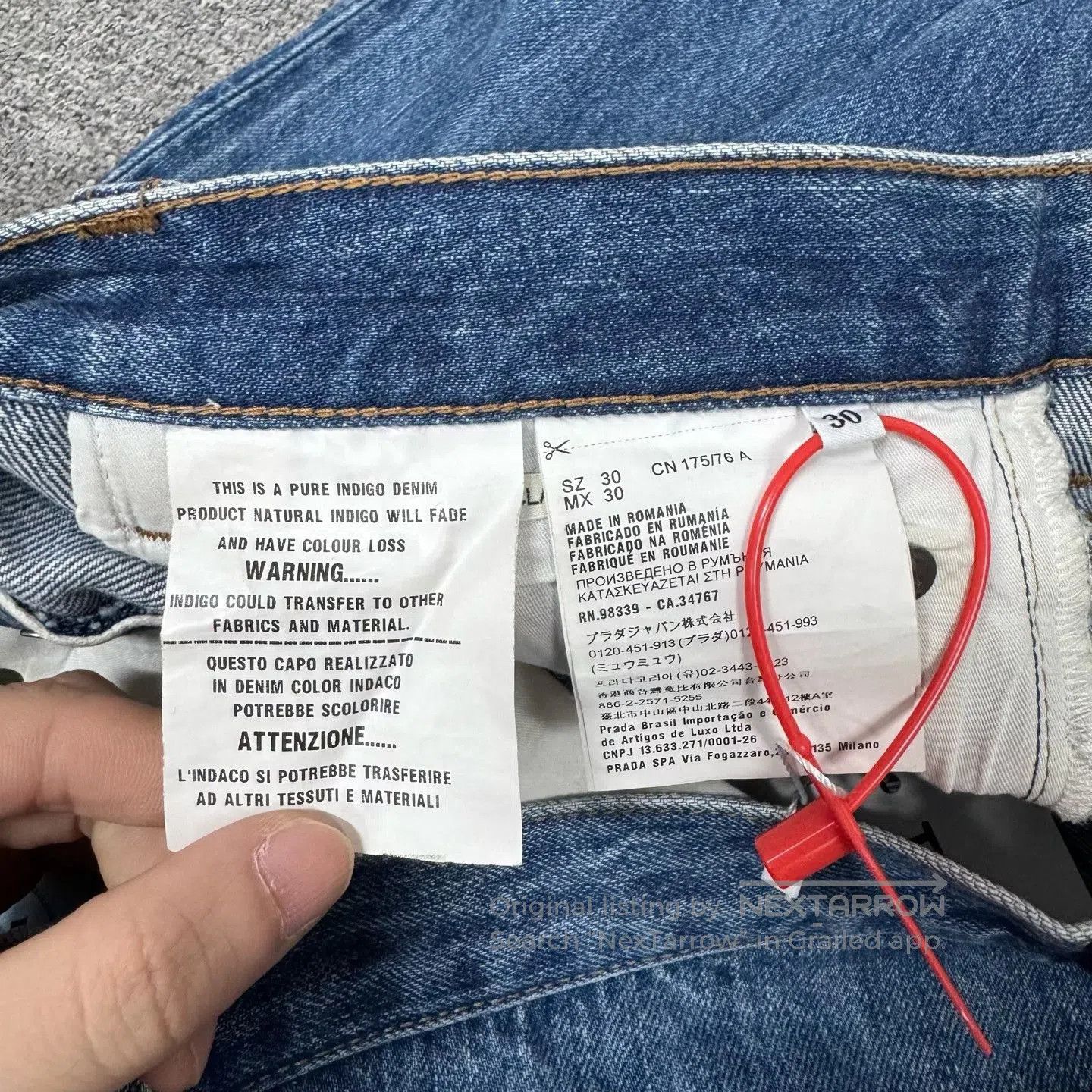Prada Prada Triangle Logo Straight Jeans. Size US 30 / EU 46 - 9 Thumbnail