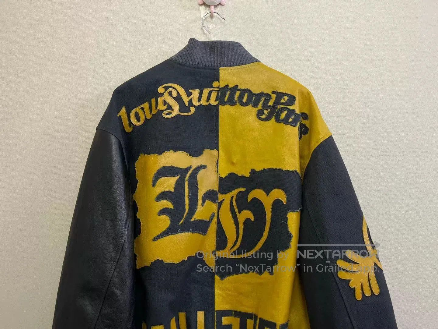 Louis Vuitton louis vuitton black yellow letter bomber jacket. Size US L / EU 52-54 / 3 - 5 Thumbnail