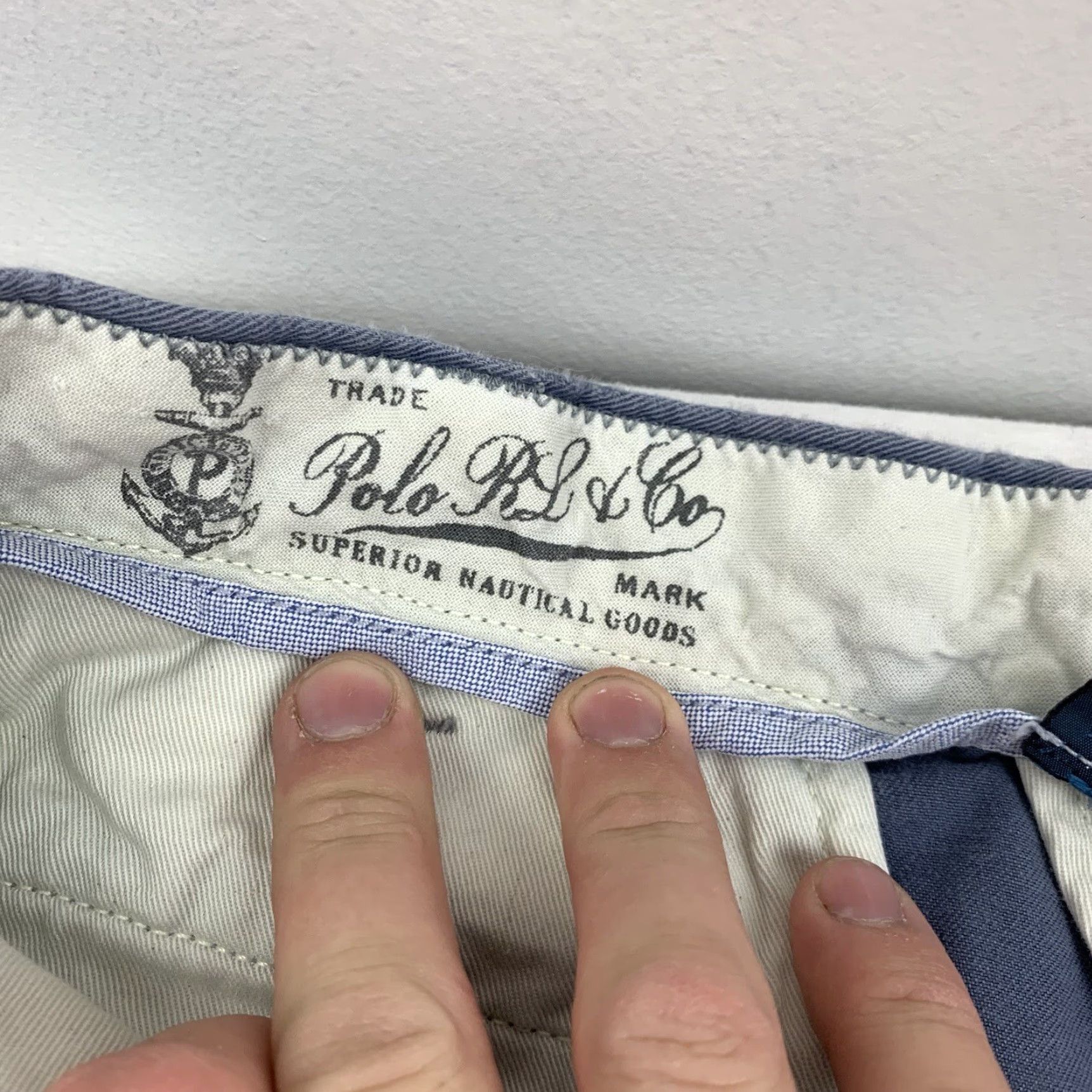Polo Ralph Lauren VINTAGE Polo Ralph Lauren Pants Men 32 Blue Chino Straight Leg 90s Nautical Size US XS / EU 42 / 0 - 6 Thumbnail