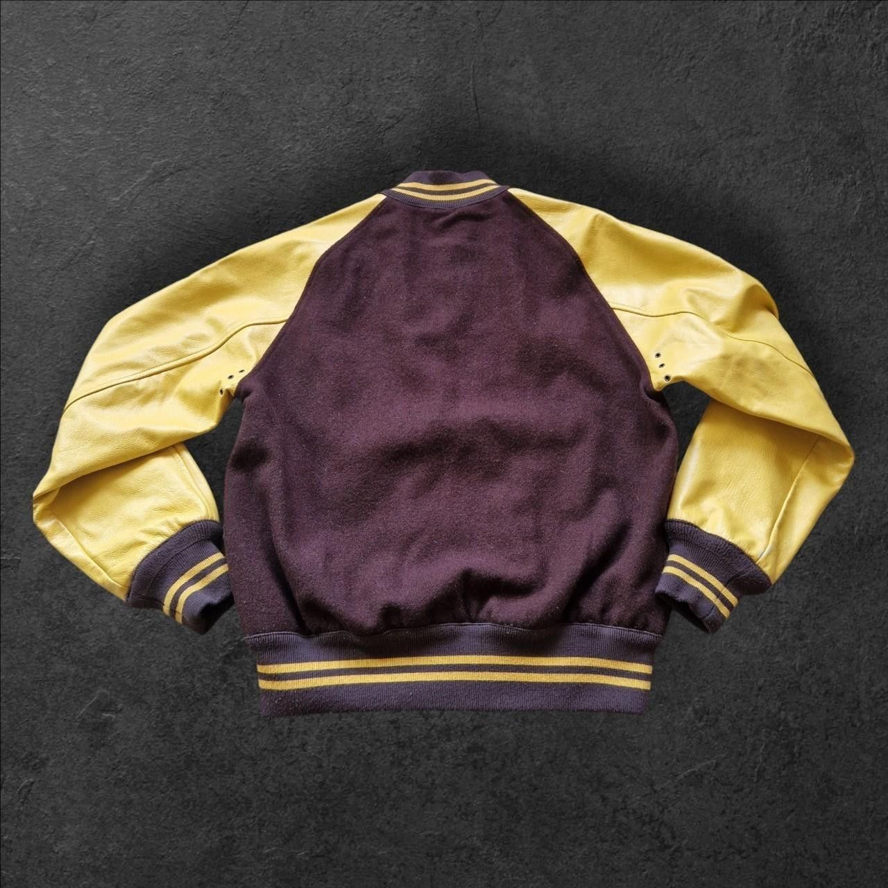 Beams Plus Mens beams+ brown and golden yellow varsity jacket Size US M / EU 48-50 / 2 - 3 Thumbnail