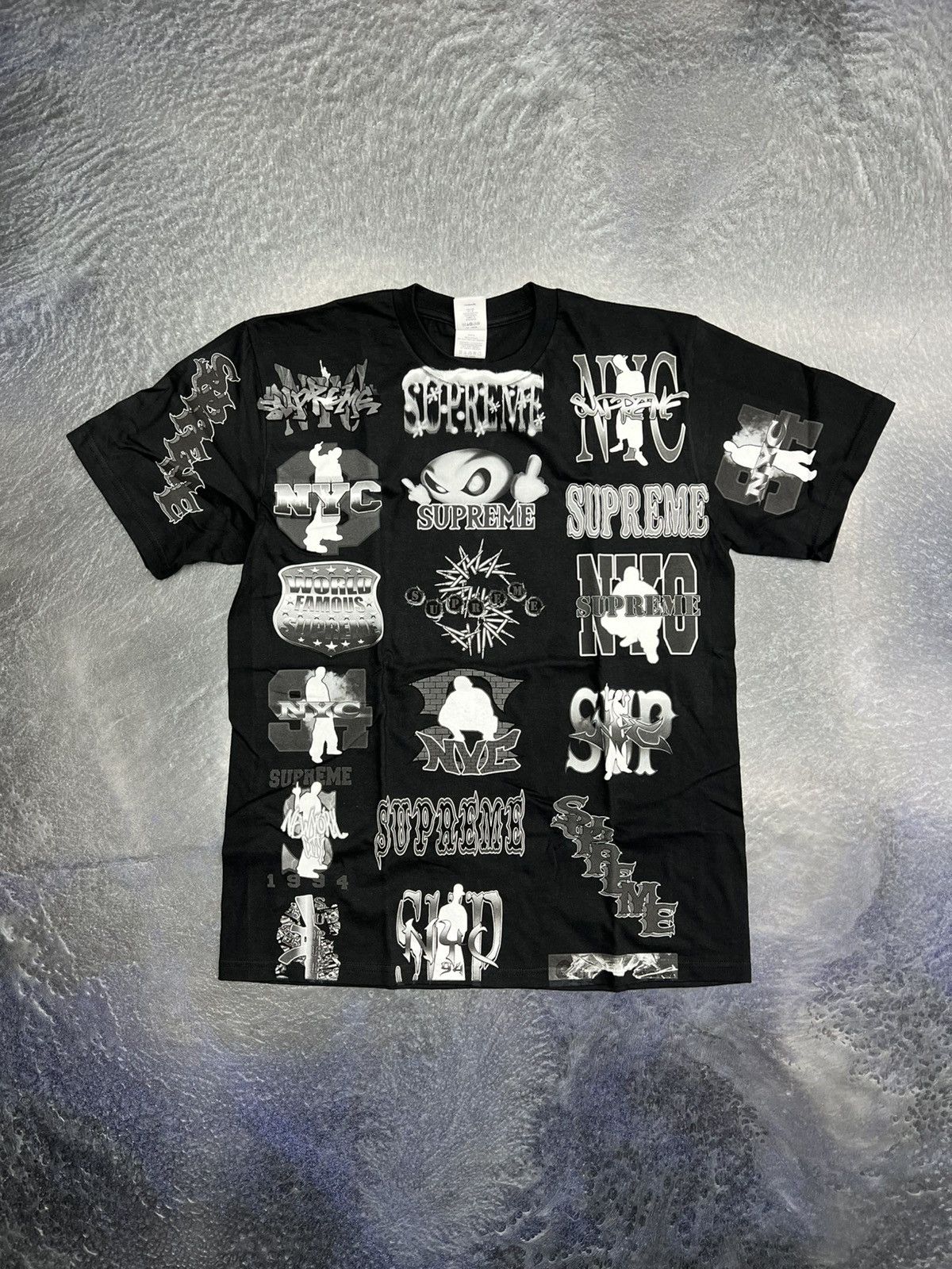 Supreme Supreme x Art Dealer Snowman Graphic Tee Black | Grailed