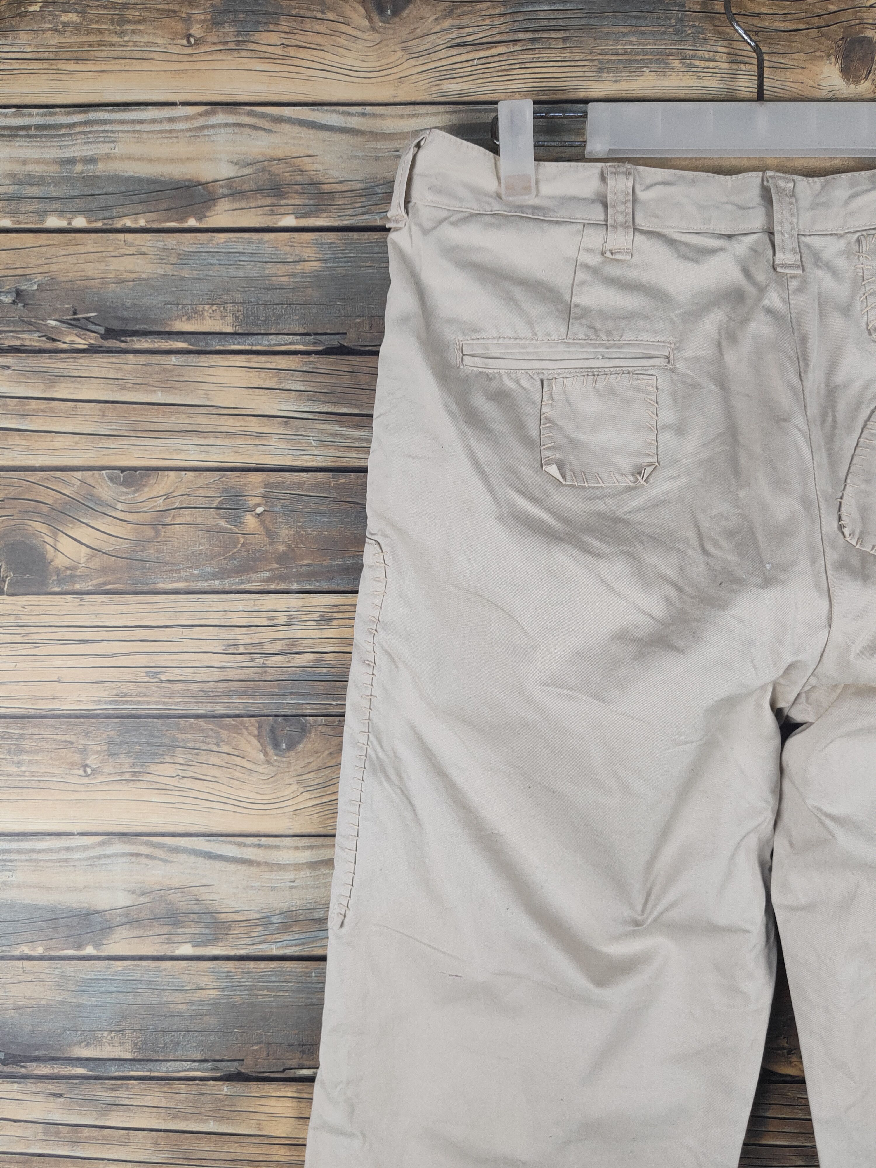 Japanese Brand DL Akbrico Ivory Multipocket Patched Casual Pants #46-022 Size US 32 / EU 48 - 8 Thumbnail