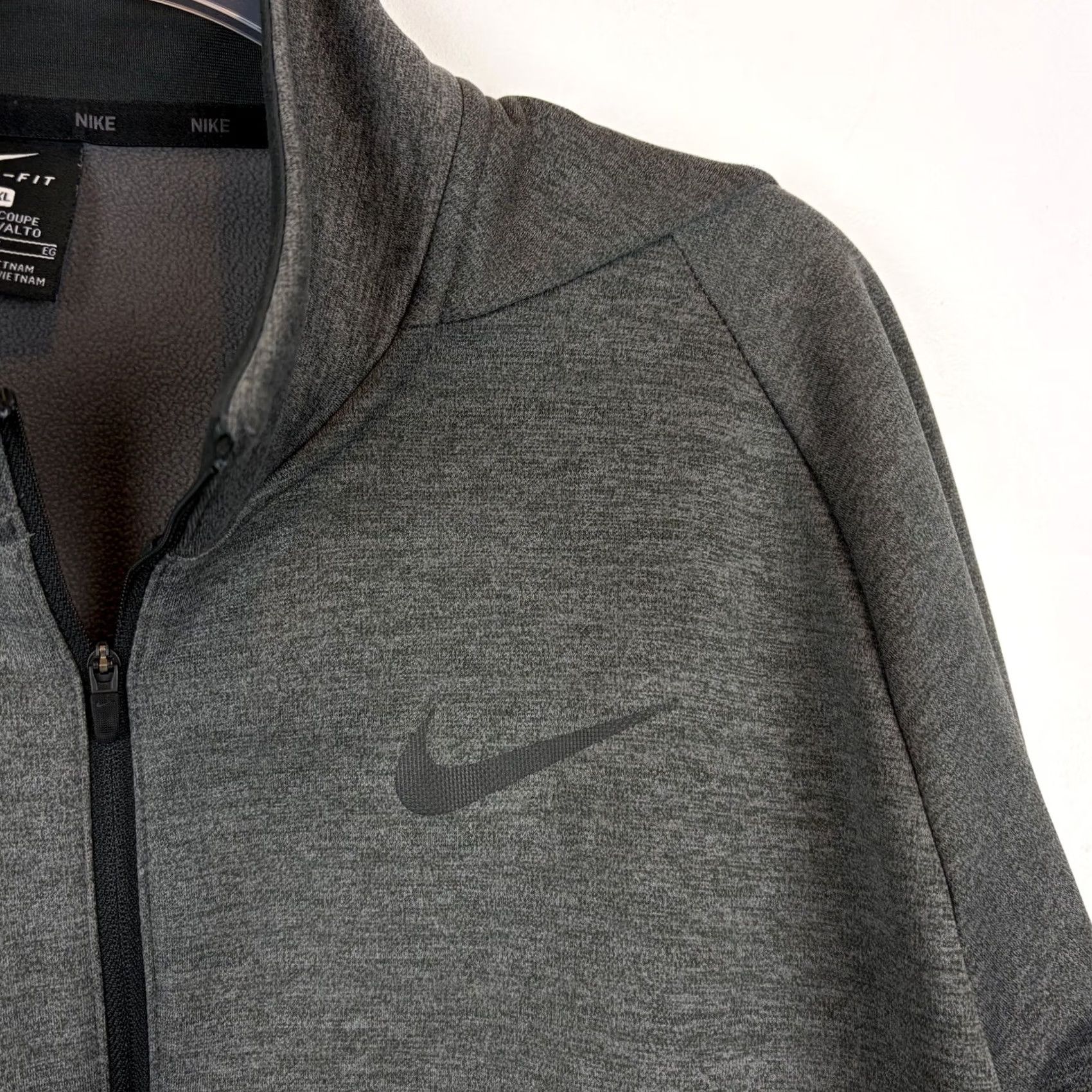 Nike Nike Dri-Fit Pullover Long Sleeve 1/4 Zip Gray XL Tall Men’s Regular Performance Golf Running Counterpart: Nike Dri-Fit Size US XL / EU 56 / 4 - 4 Thumbnail