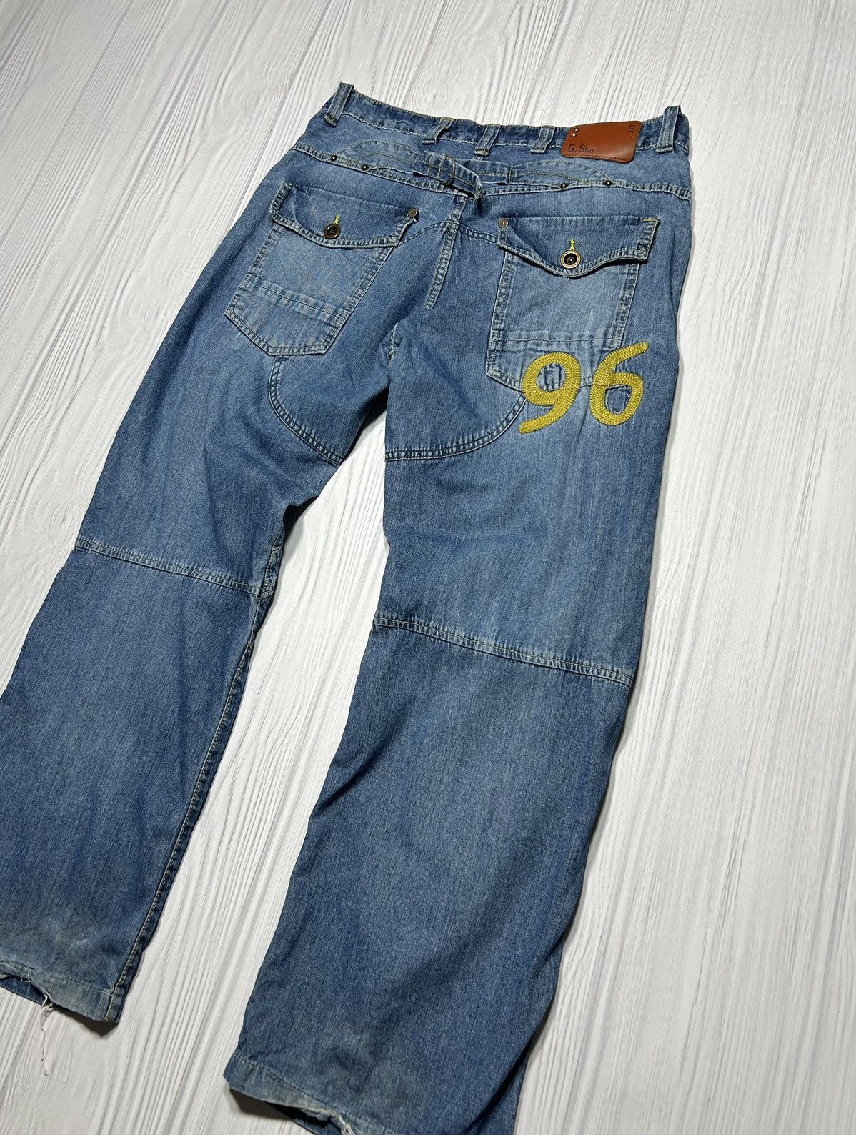 G-Star Vintage Y2K G-Star Raw 96 Embroidered Logo Denim Pants Size US 34 / EU 50 - 2 Thumbnail