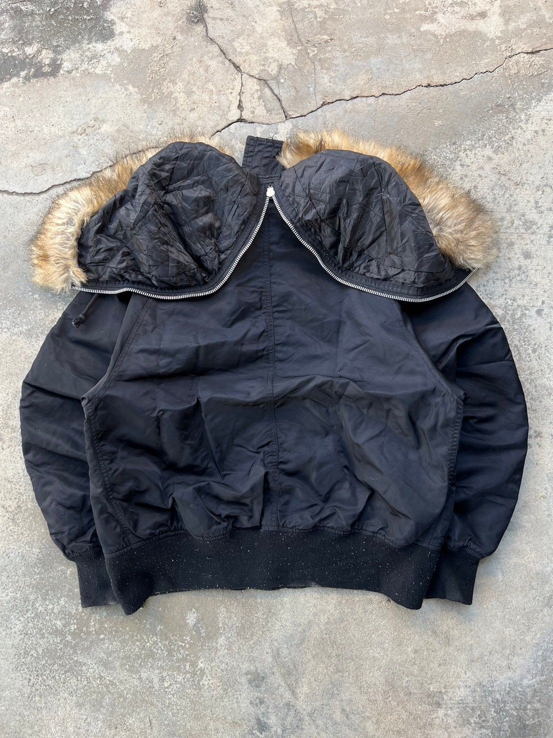Vintage Vintage Flight Jacket Bombers Fur Hoodies Size US S / EU 44-46 / 1 - 18 Thumbnail