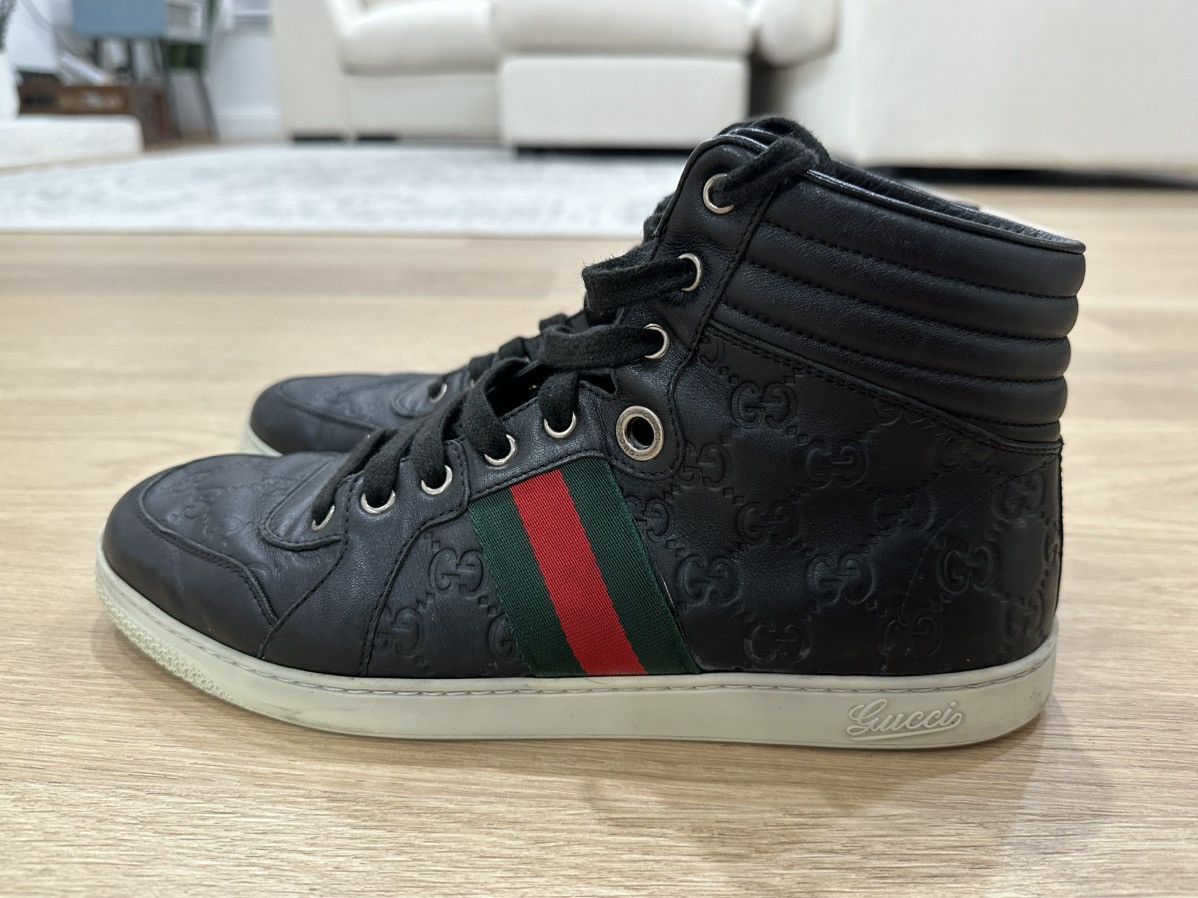 Gucci Gucci Web Accent Leather Sneakers Size US 9.5 / EU 42-43 - 4 Thumbnail