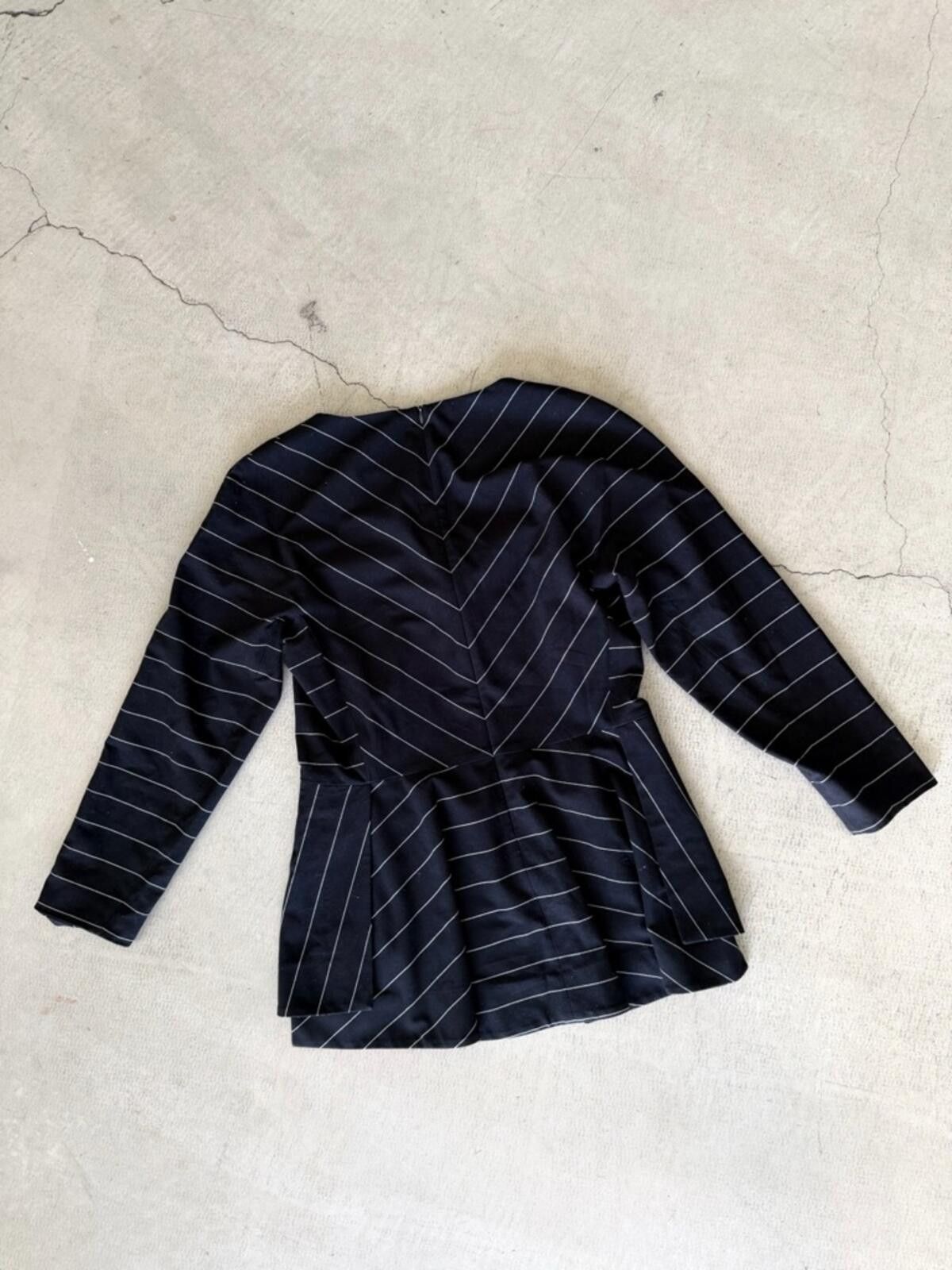 Other Anne Klein / Pinstripe Tunic Top / Black White Size M / US 6-8 / IT 42-44 - 8 Thumbnail