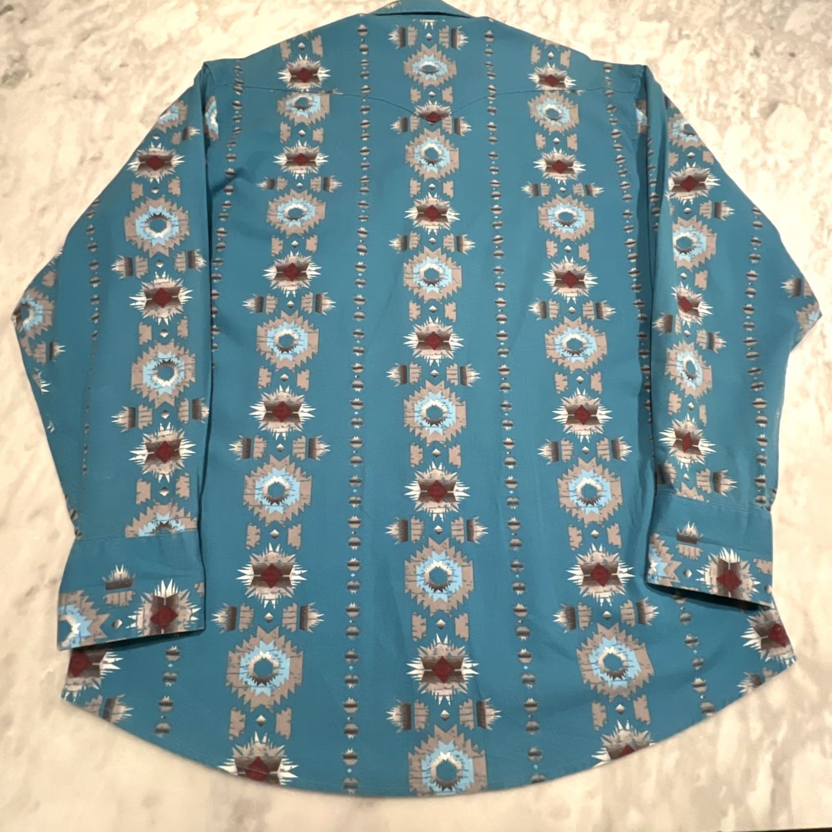 Vintage Panhandle Slim Western Pearl Snap Shirt Men L Aztec Southwest Long Sl. Cotton Size US L / EU 52-54 / 3 - 5 Thumbnail