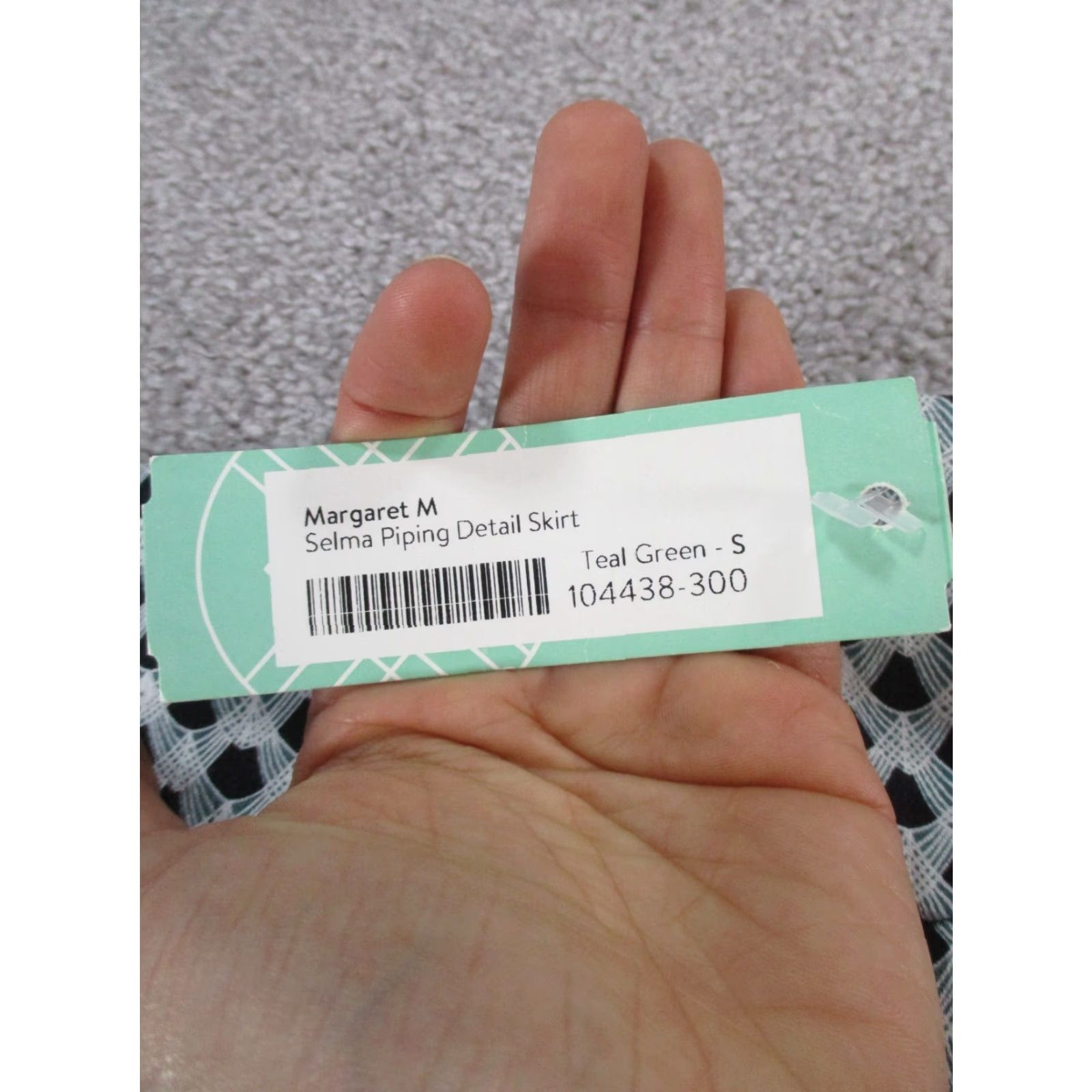 Altea Margaret M Skirt Womens Small Selma Piping Detail Teal Green Black NEW Size 28" / US 6 / IT 42 - 6 Thumbnail