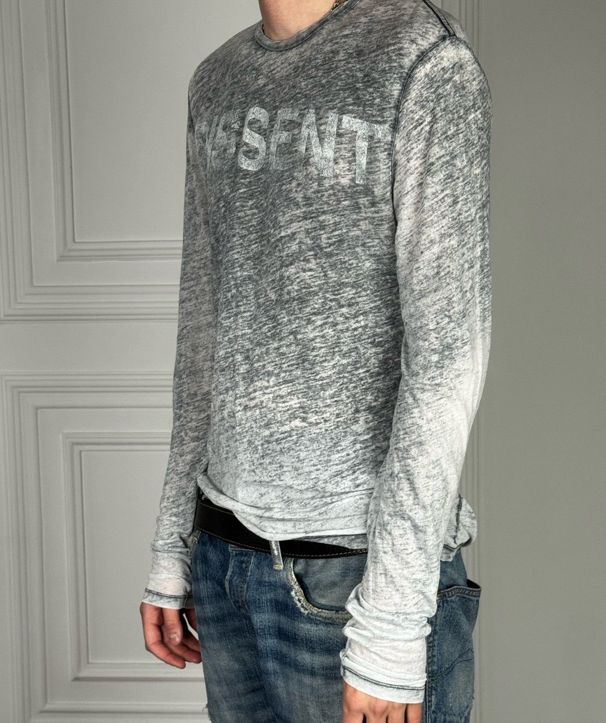 Allsaints Allsaints Avant Garde Distressed Grunge Vibe Long Sleeve Top Size US S / EU 44-46 / 1 - 2 Thumbnail